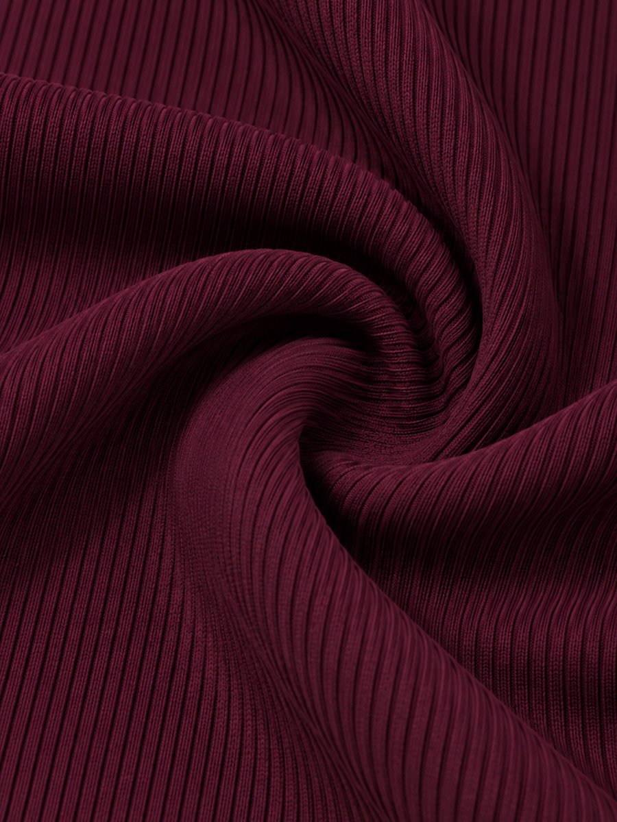 Burgundy Solid Collared Regular T-Shirt