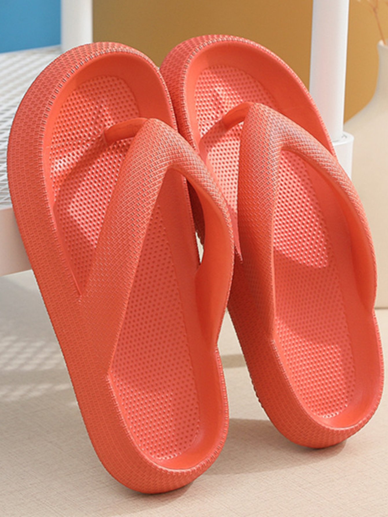 Rust Plain Flip Flops