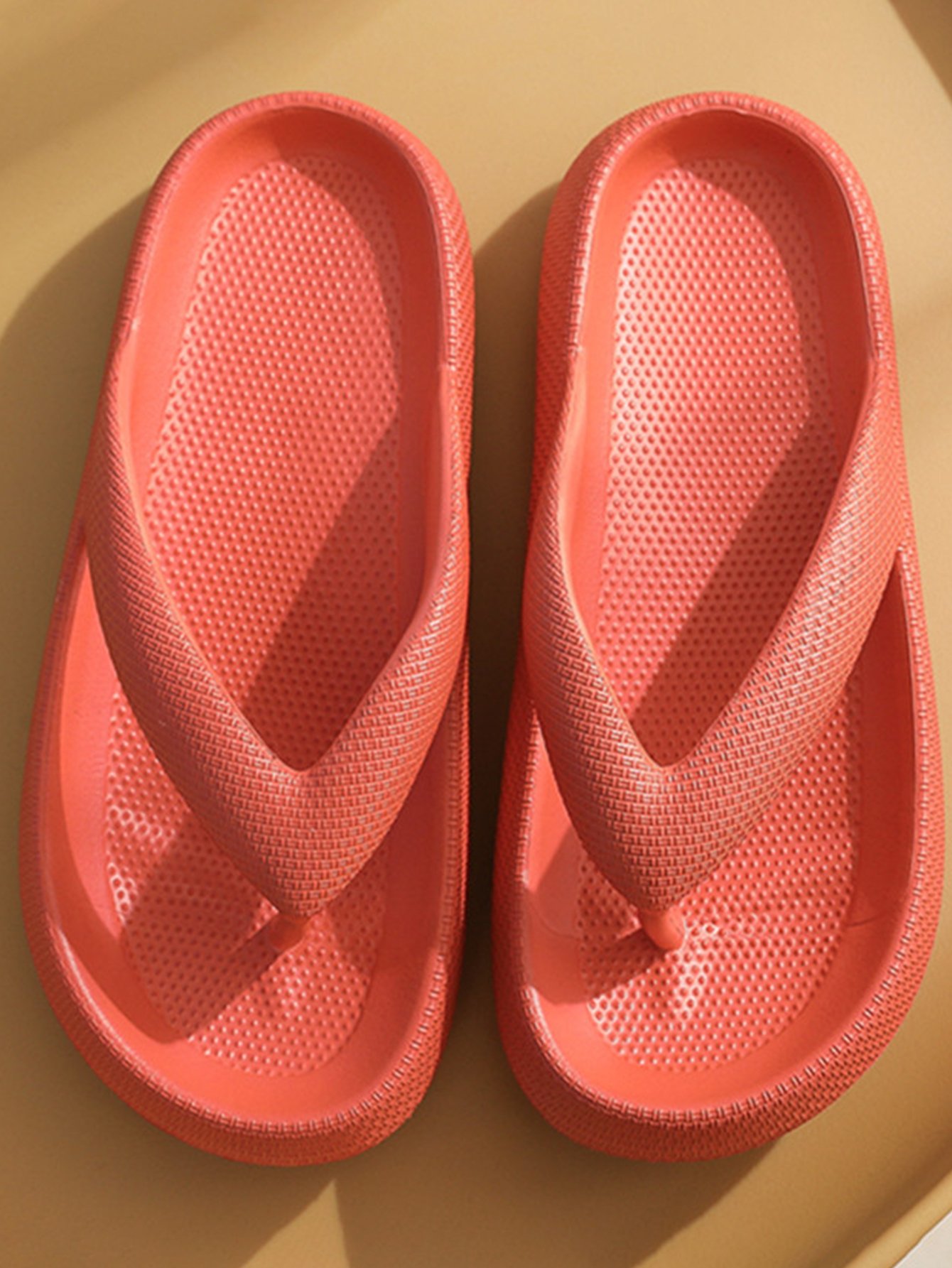 Rust Plain Flip Flops