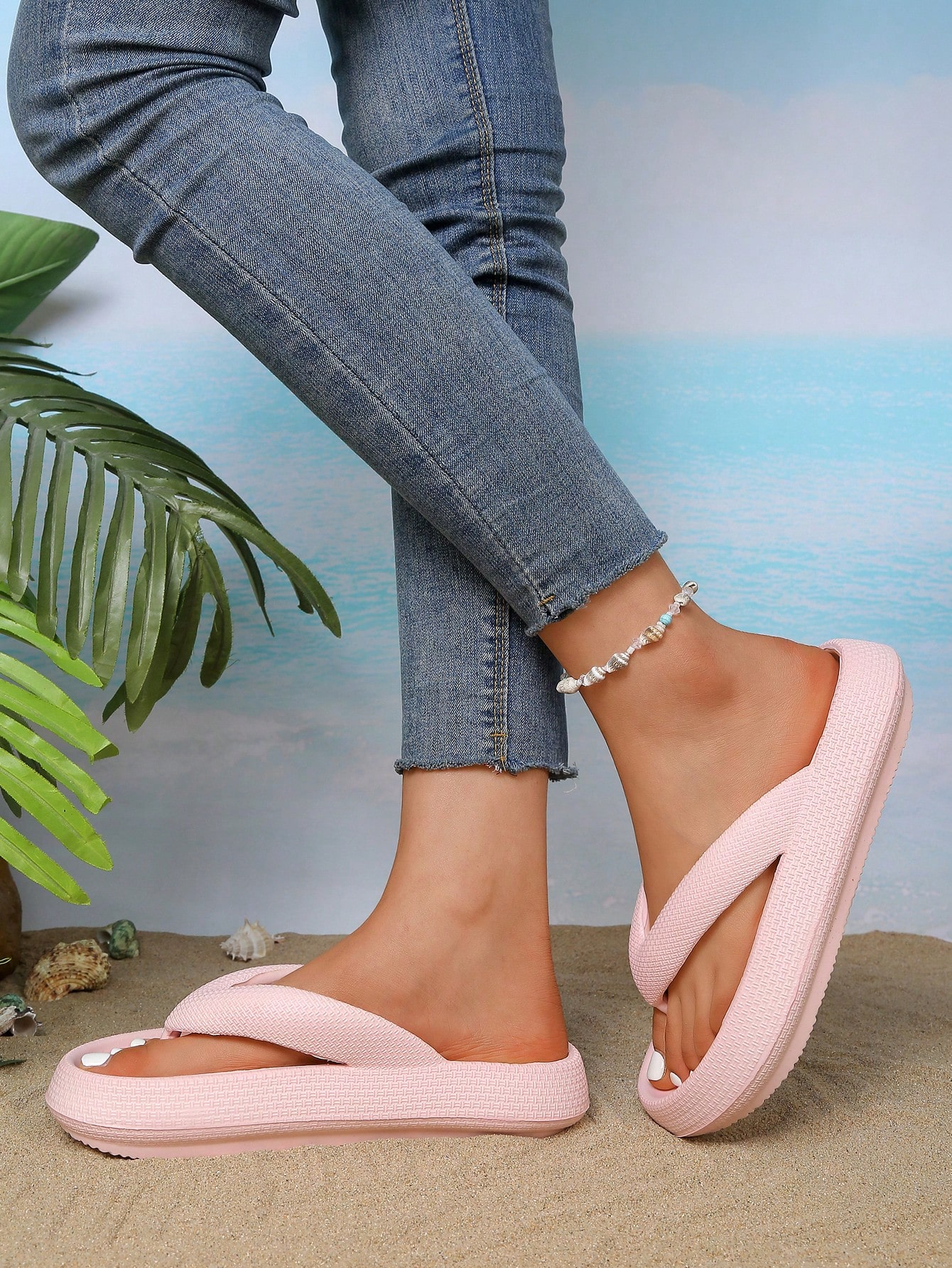 Light Pink Pillow Flip-Flops