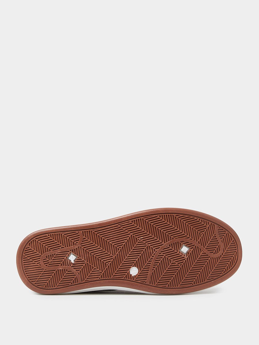 Black Perforated Casual Sneakers