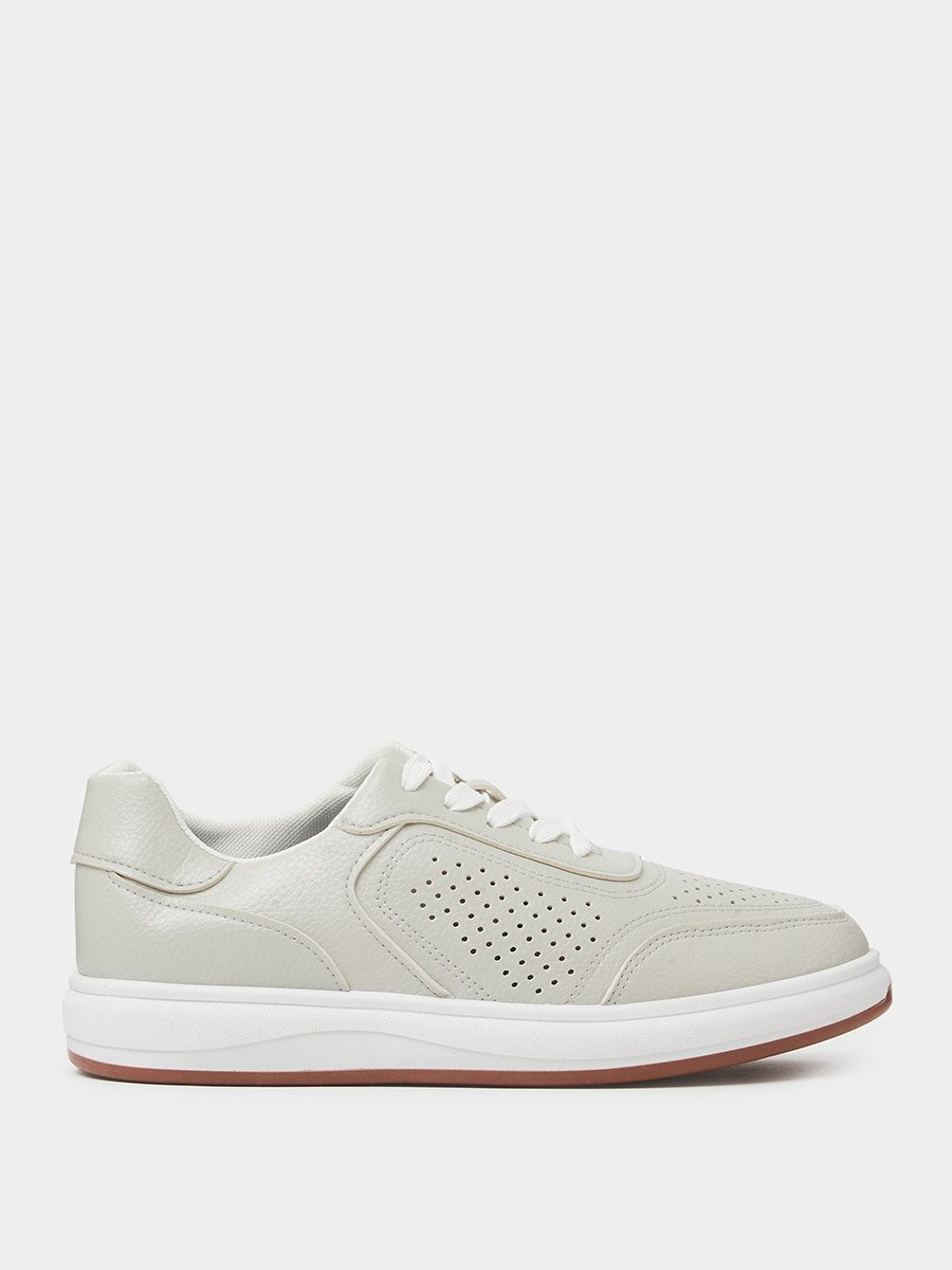 Off-White Perforated Casual Sneakers