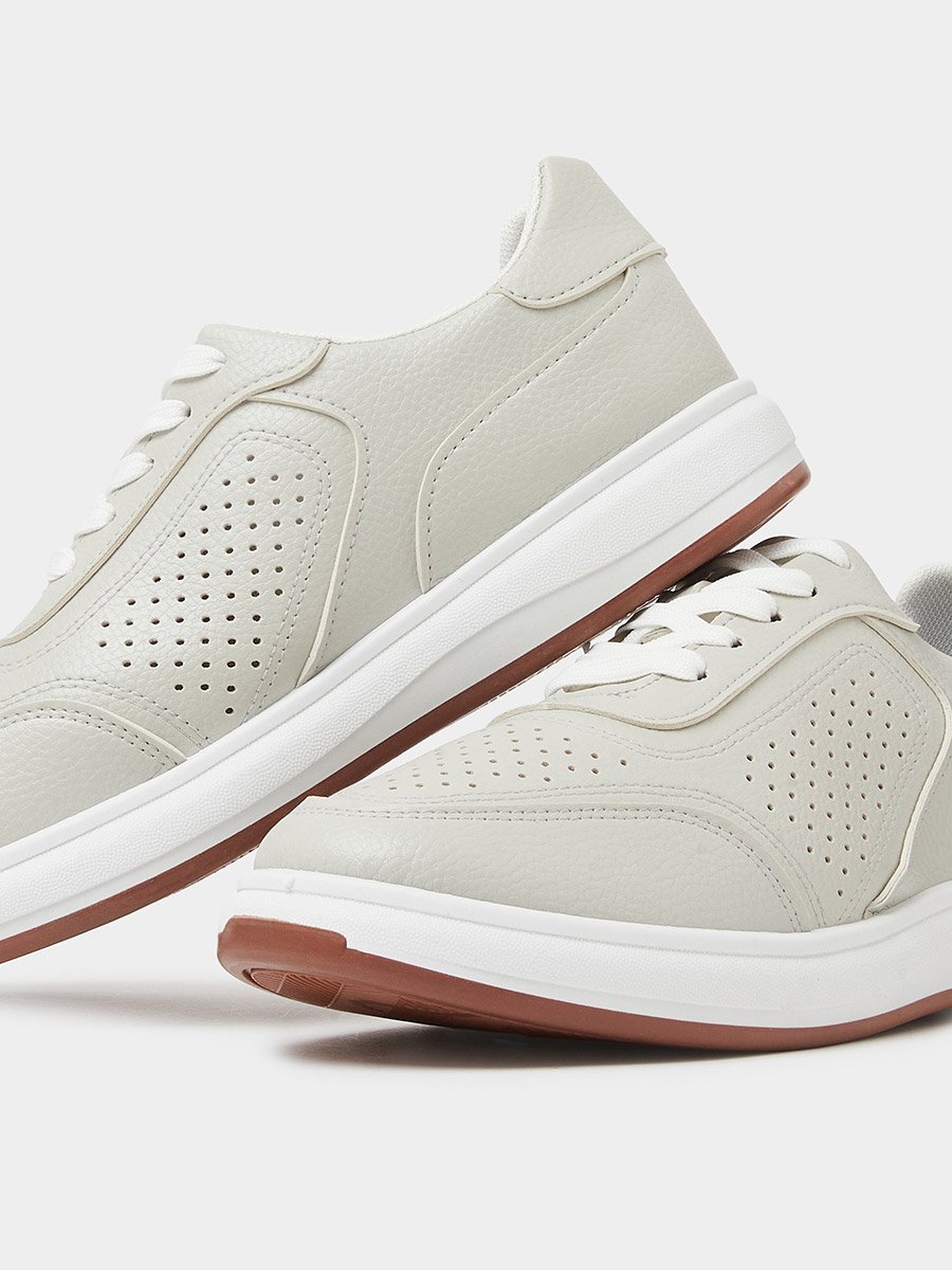 Off-White Perforated Casual Sneakers