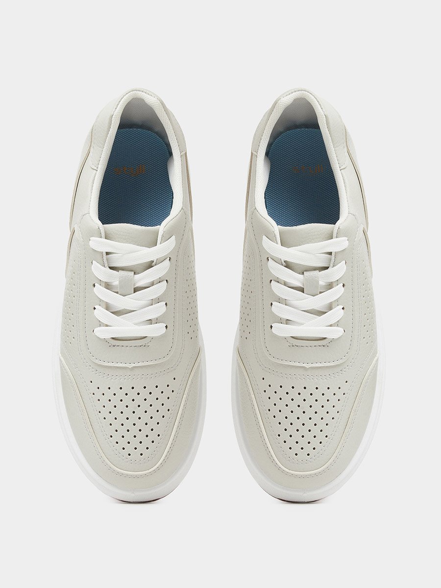 Off-White Perforated Casual Sneakers