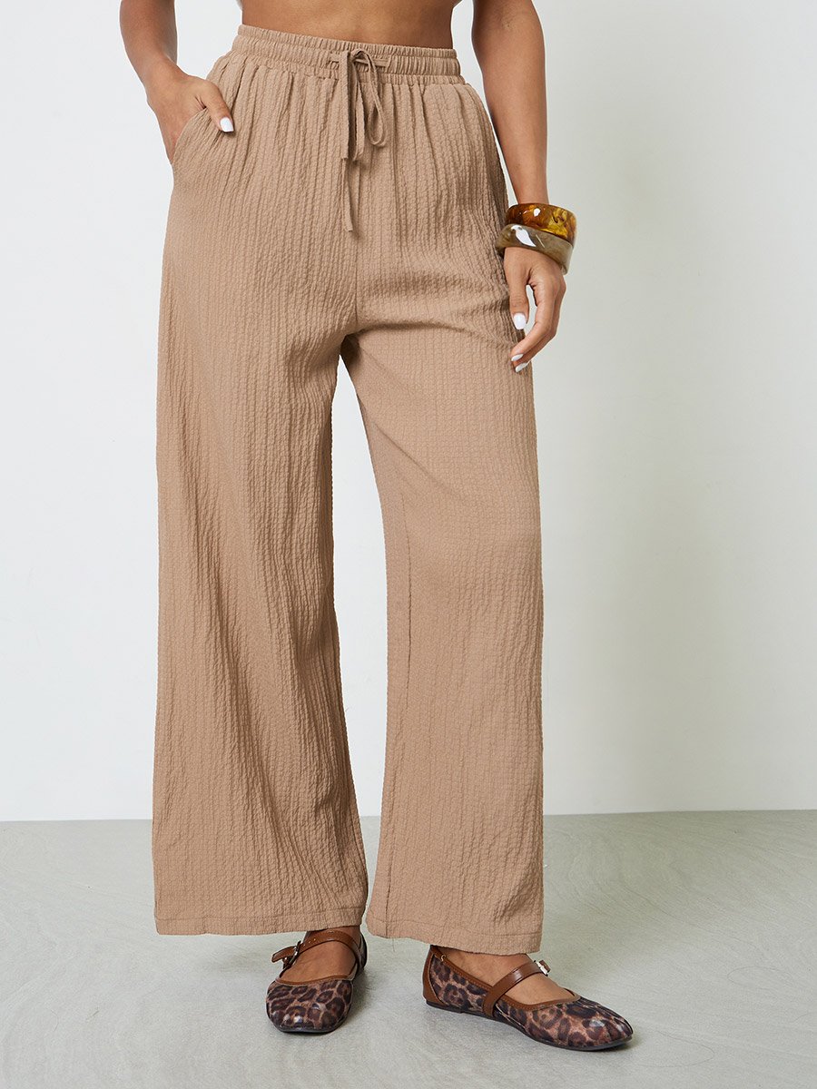 Chic Brown Wide-Leg Pants