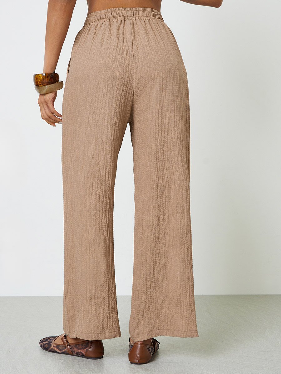Chic Brown Wide-Leg Pants