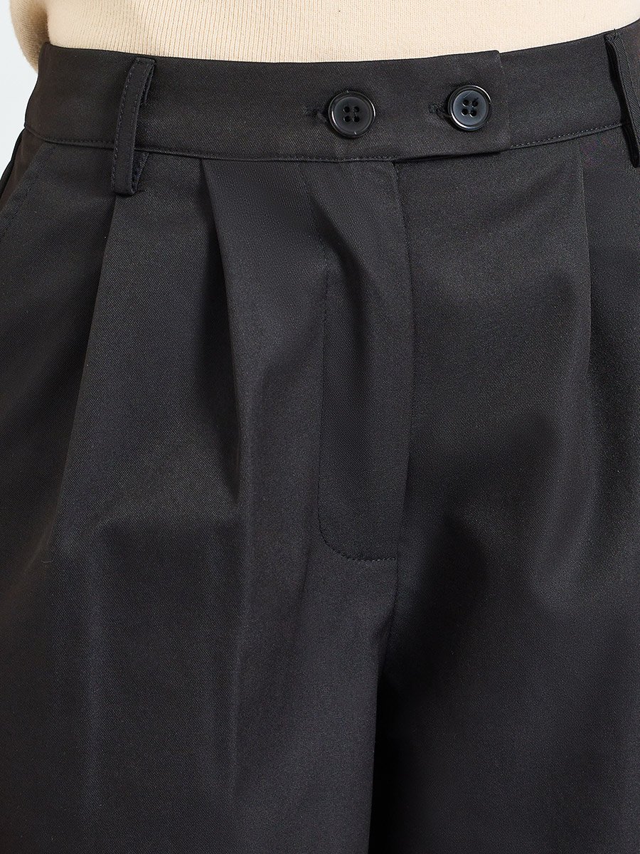 Black Wide-Leg Trousers