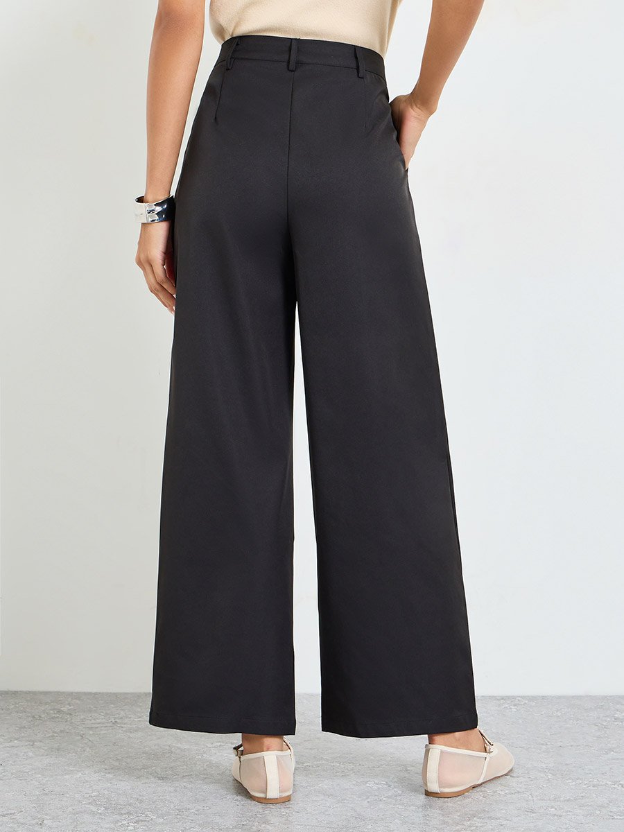Black Wide-Leg Trousers
