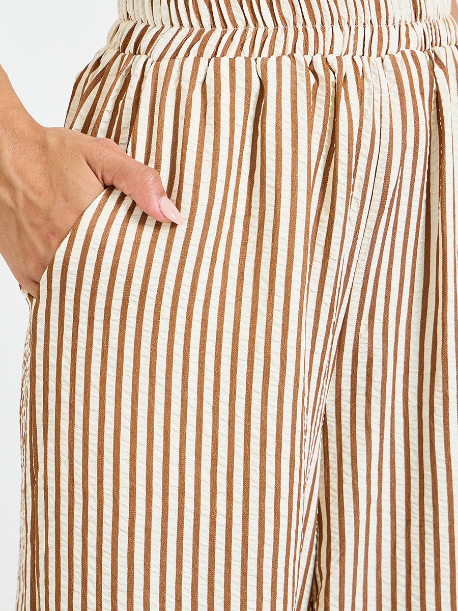Multi-Stripe Wide-Leg Pants
