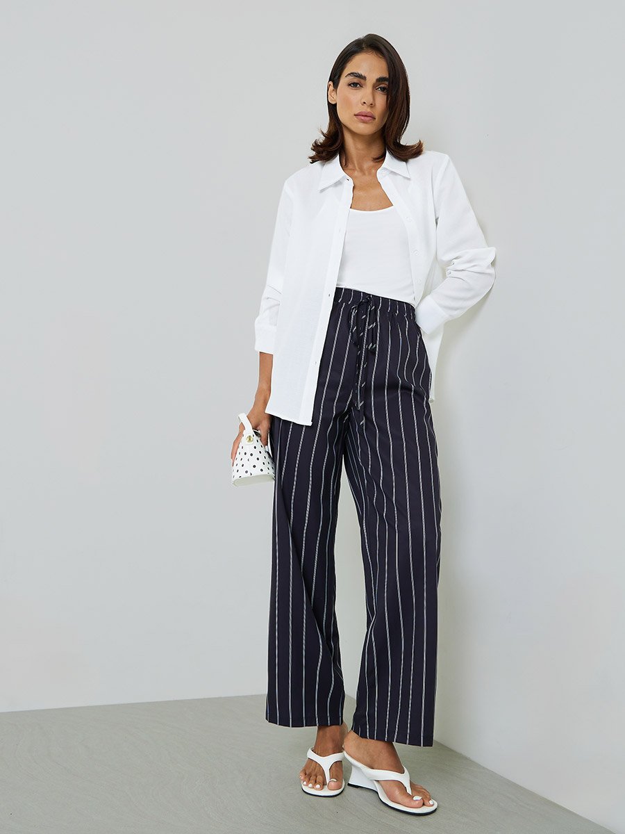 White Regular Fit Long-Sleeve Shirt