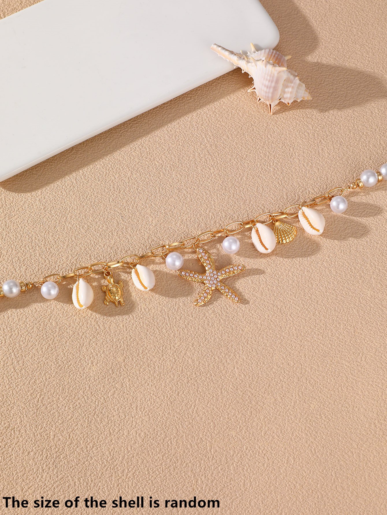 Starfish and Seashell Pendant Necklace