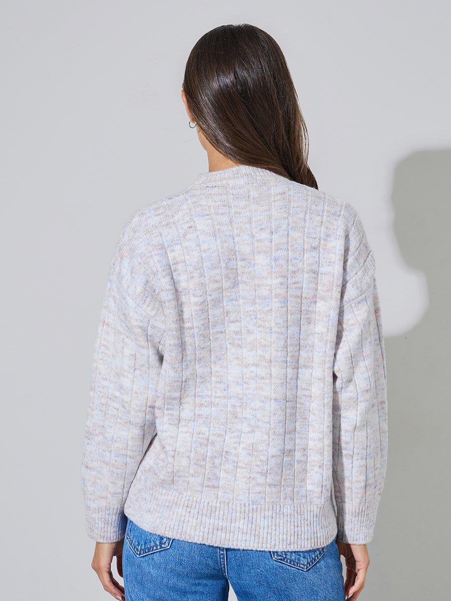 Multi-Color Cable Knit Regular Fit Sweater