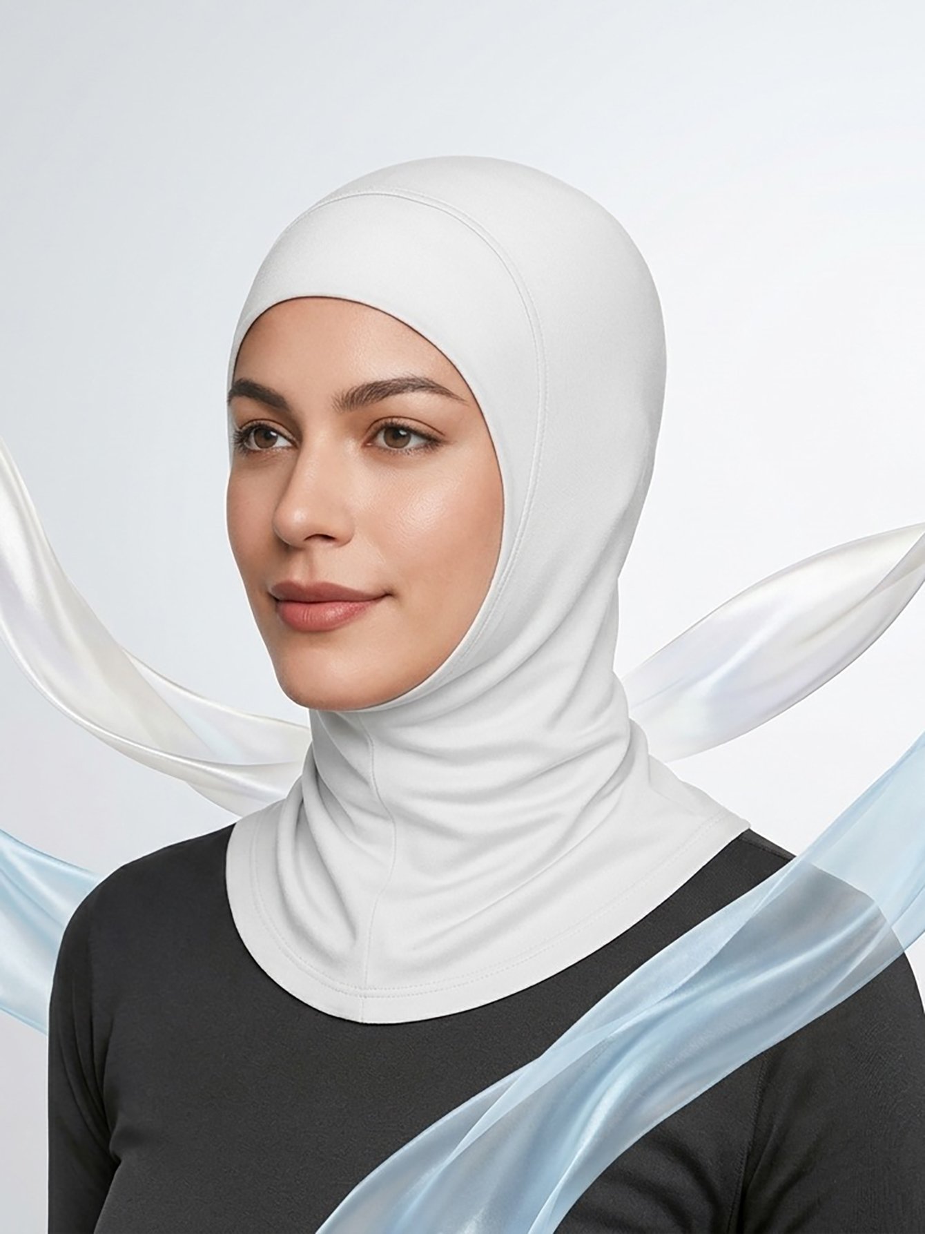 حجاب سادة أبيض