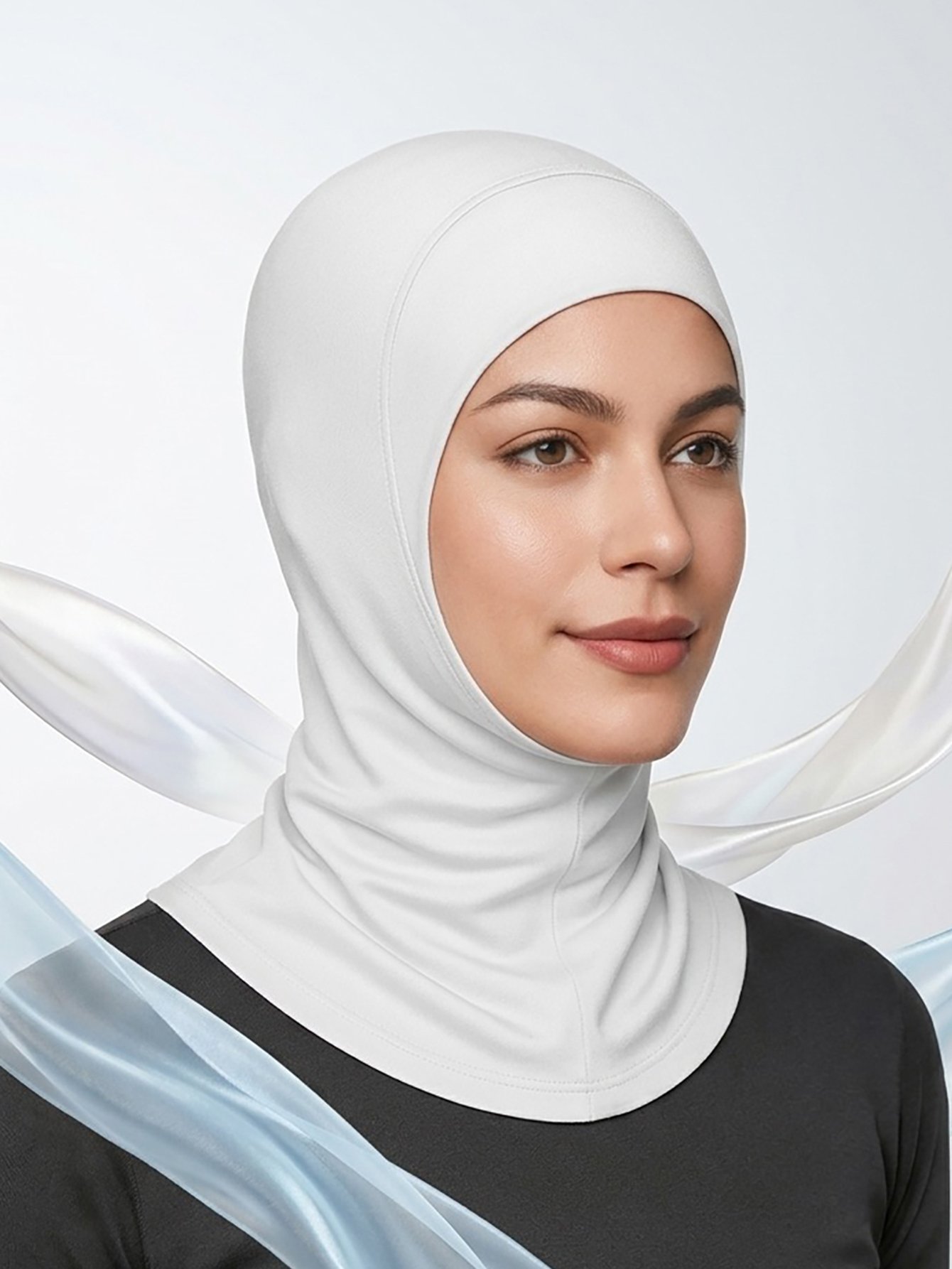 حجاب سادة أبيض