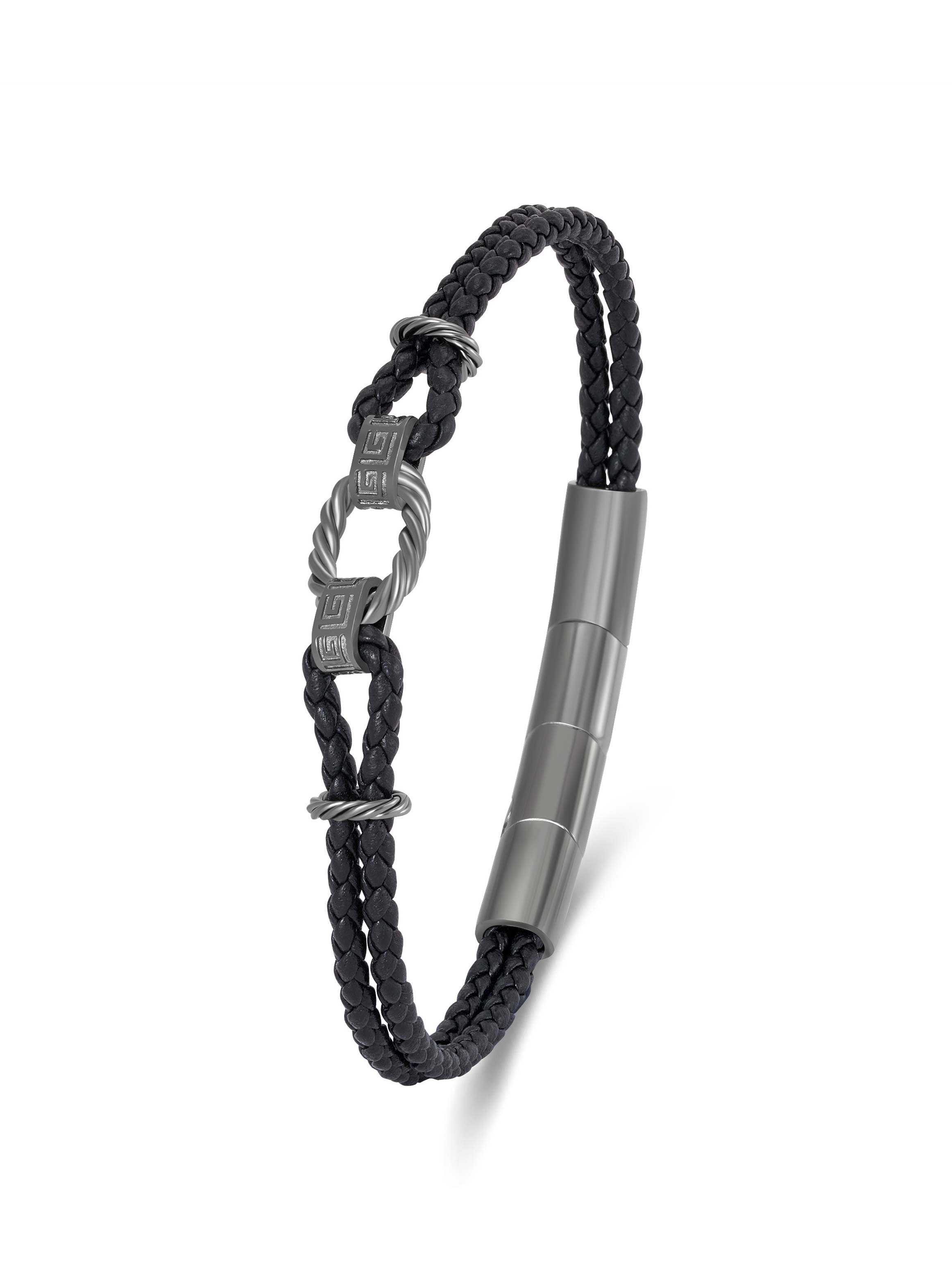 William Men Braided Leather Bracelet