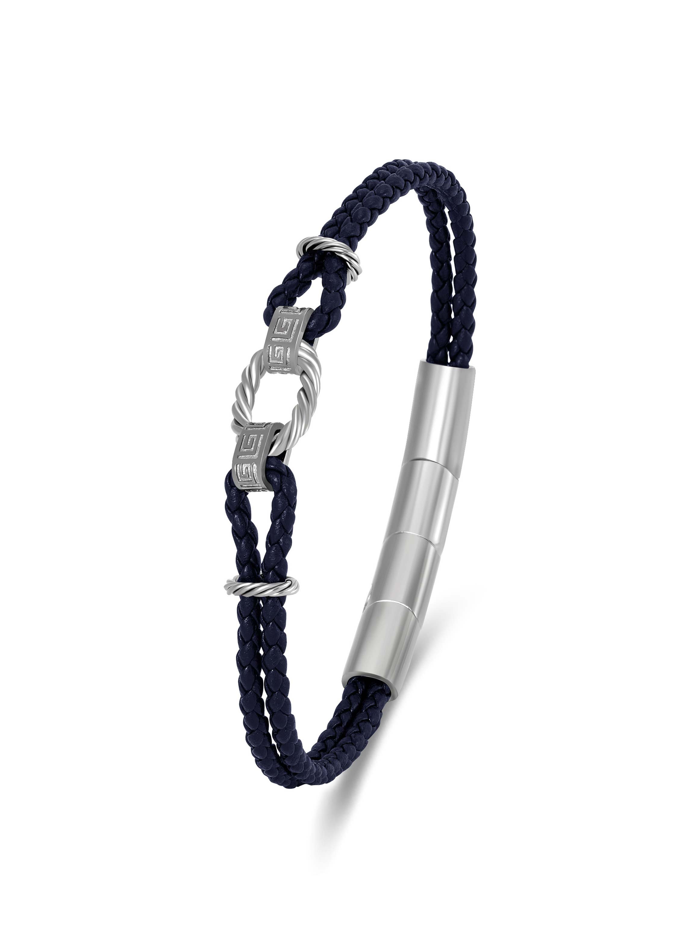 William Men Braided Leather Bracelet