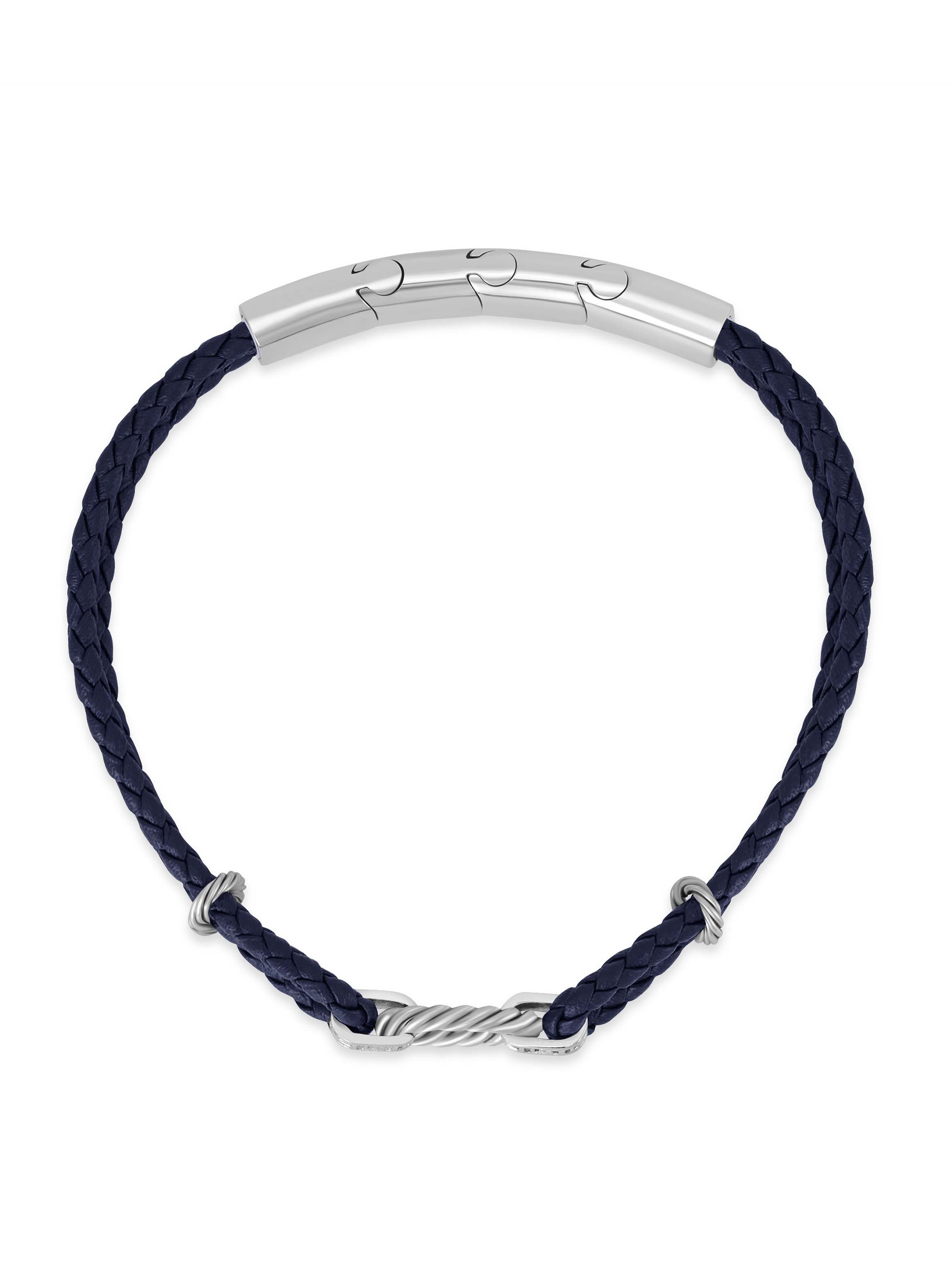 William Men Braided Leather Bracelet
