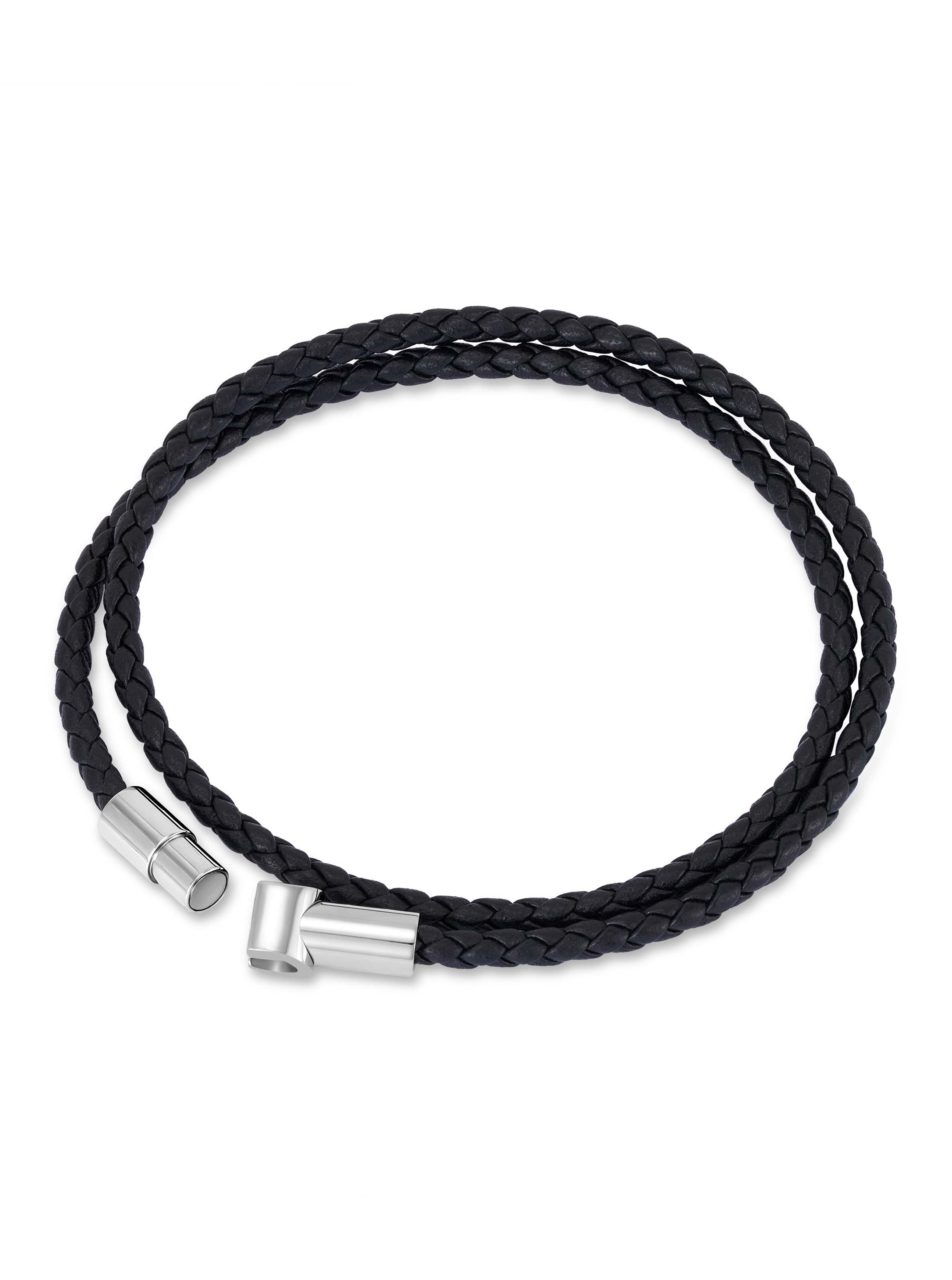 Umberto Men Braided Leather Bracelet
