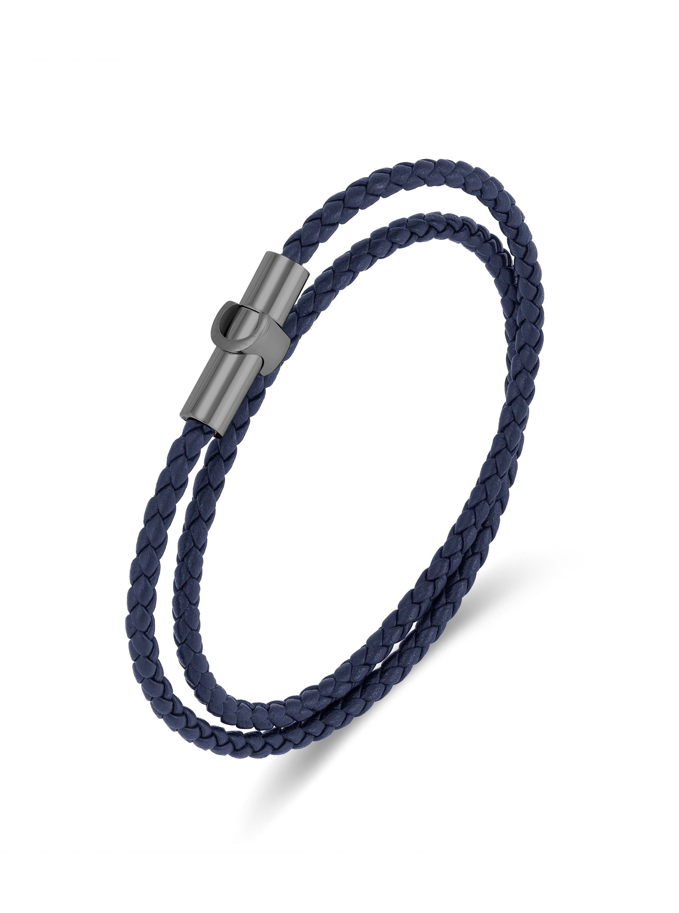 Umberto Men Braided Leather Bracelet