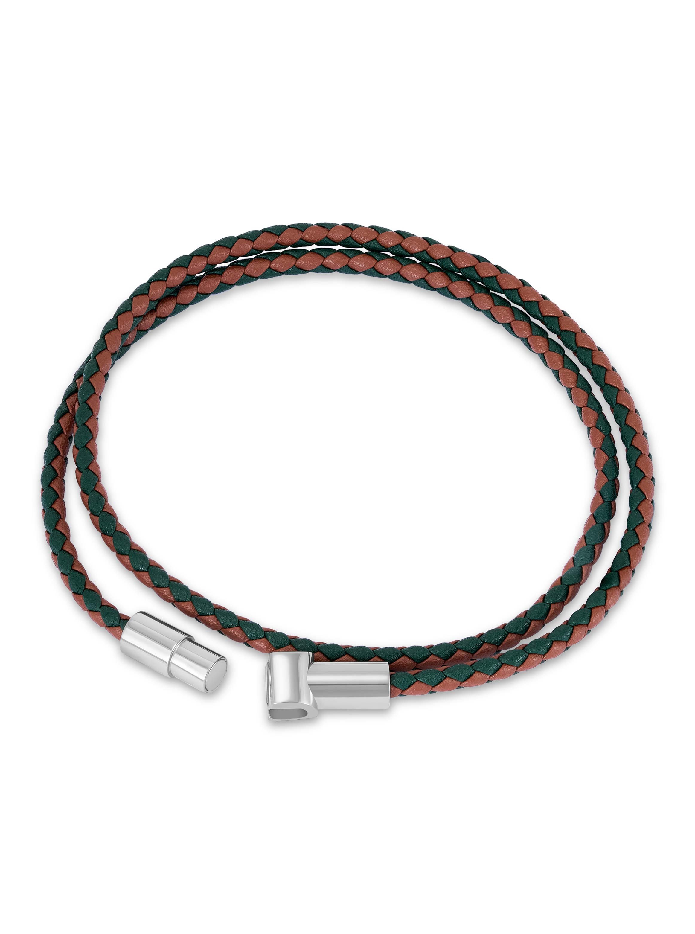 Umberto Men Braided Leather Bracelet