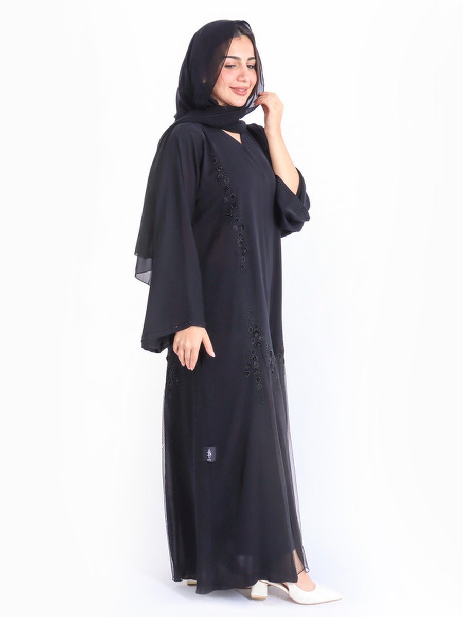 Black Artisan Handwork Emirati Abaya