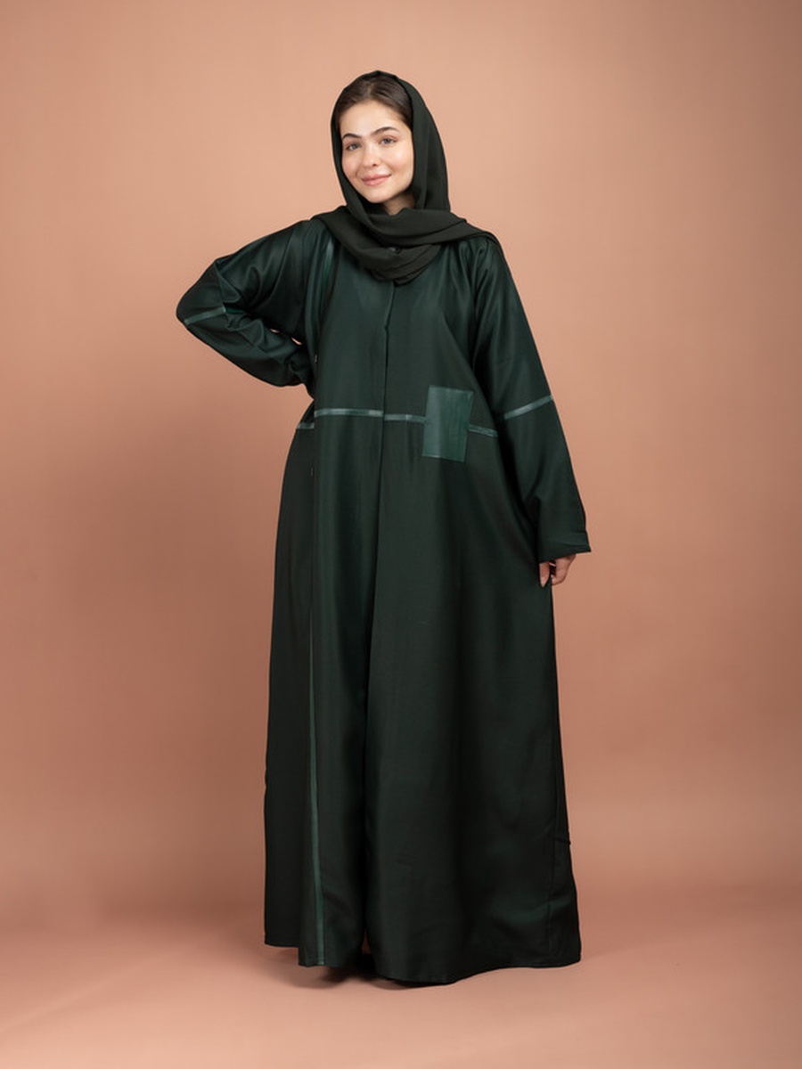Dark Green Modern Emirati Abaya