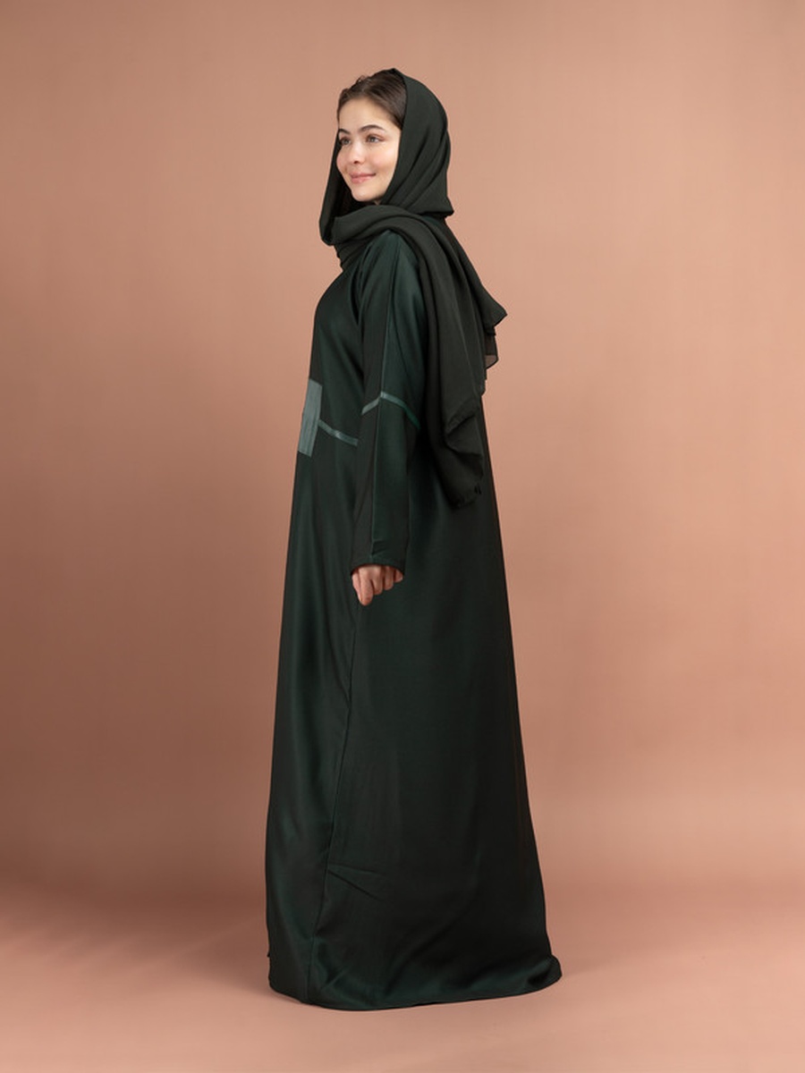 Dark Green Modern Emirati Abaya