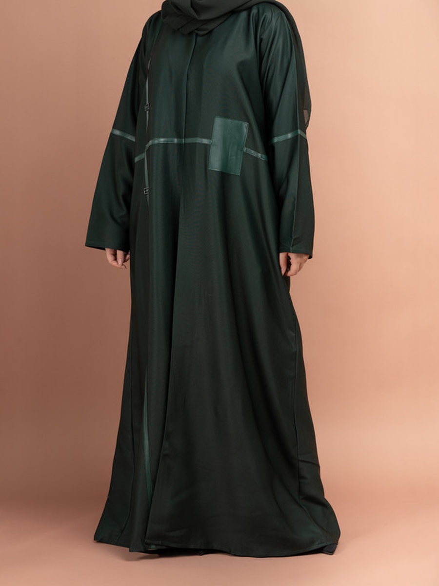 Dark Green Modern Emirati Abaya