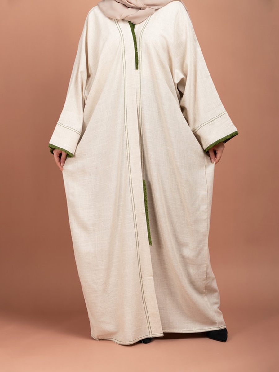 Cream Lenin Emirati Abaya