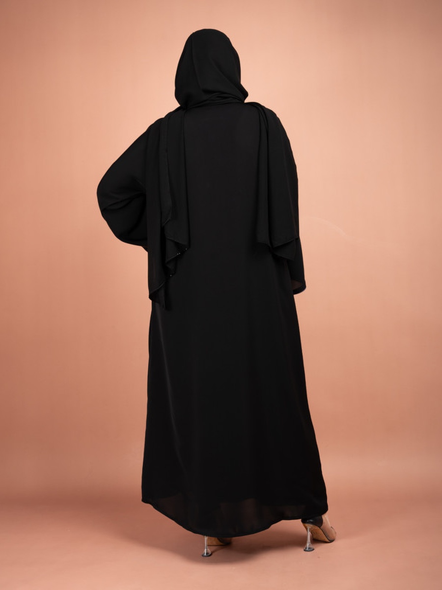 Black Beadwork Emirati Abaya