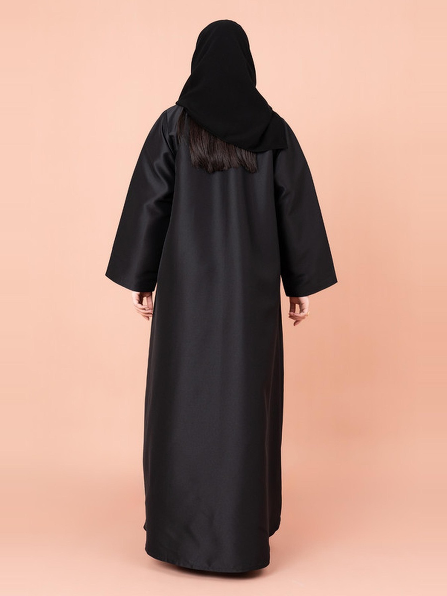 Black Beaded Blazer Abaya
