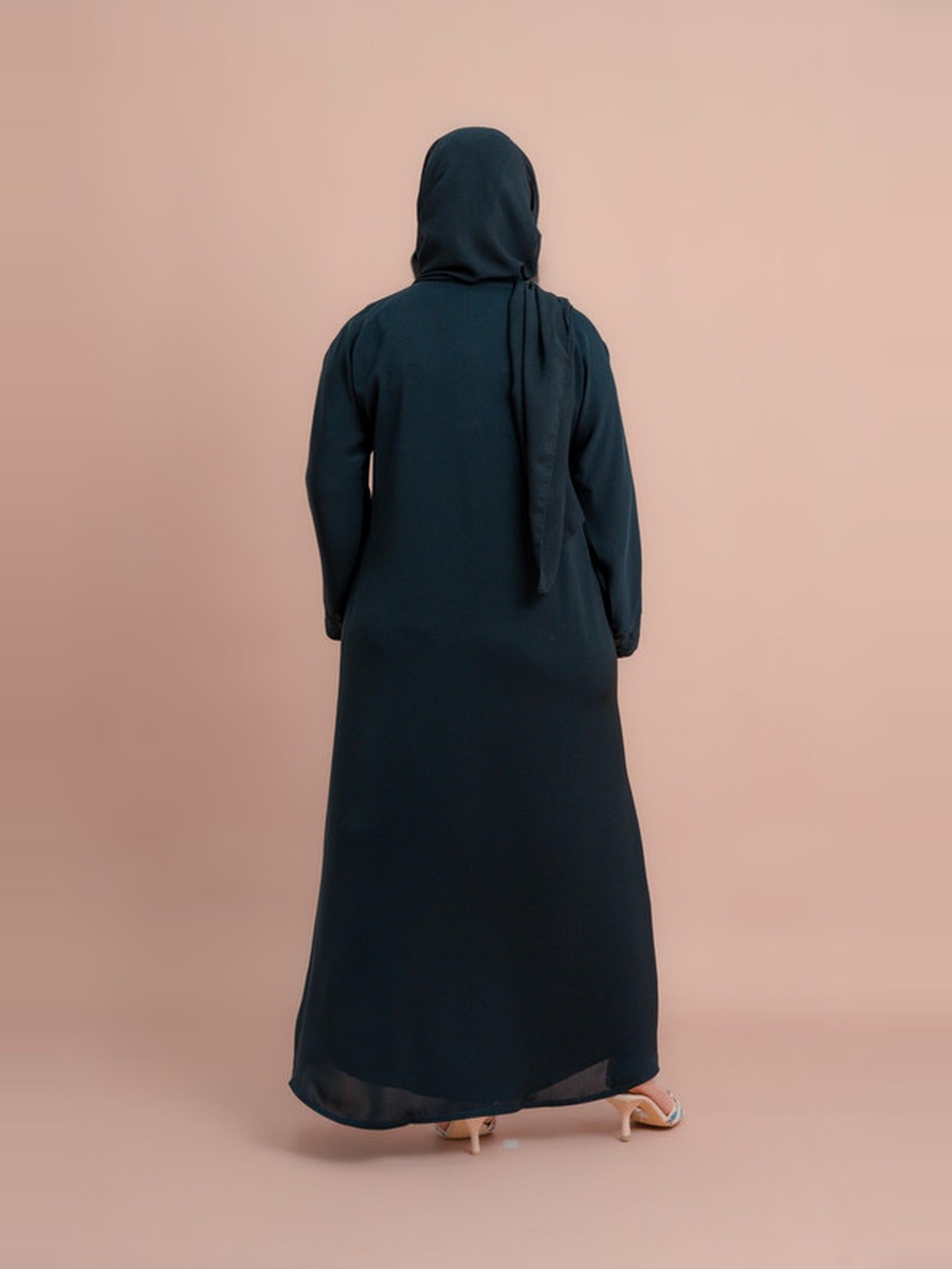 Black Aary Embroidered Modern Abaya