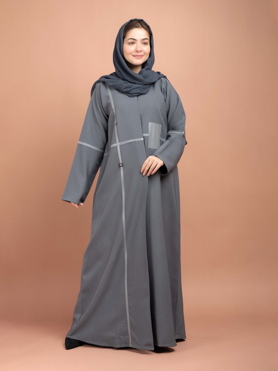 Grey Modern Emirati Abaya