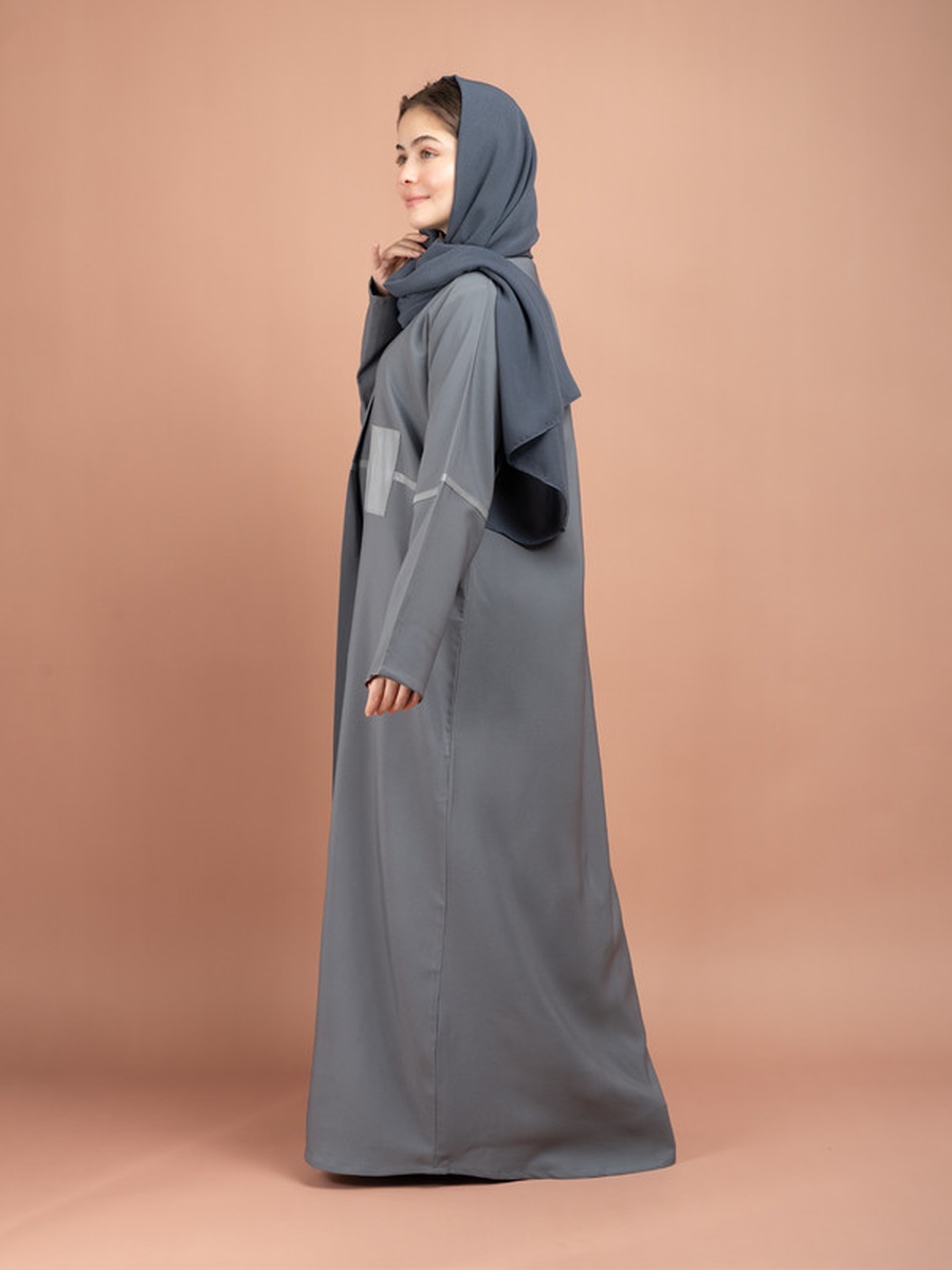 Grey Modern Emirati Abaya