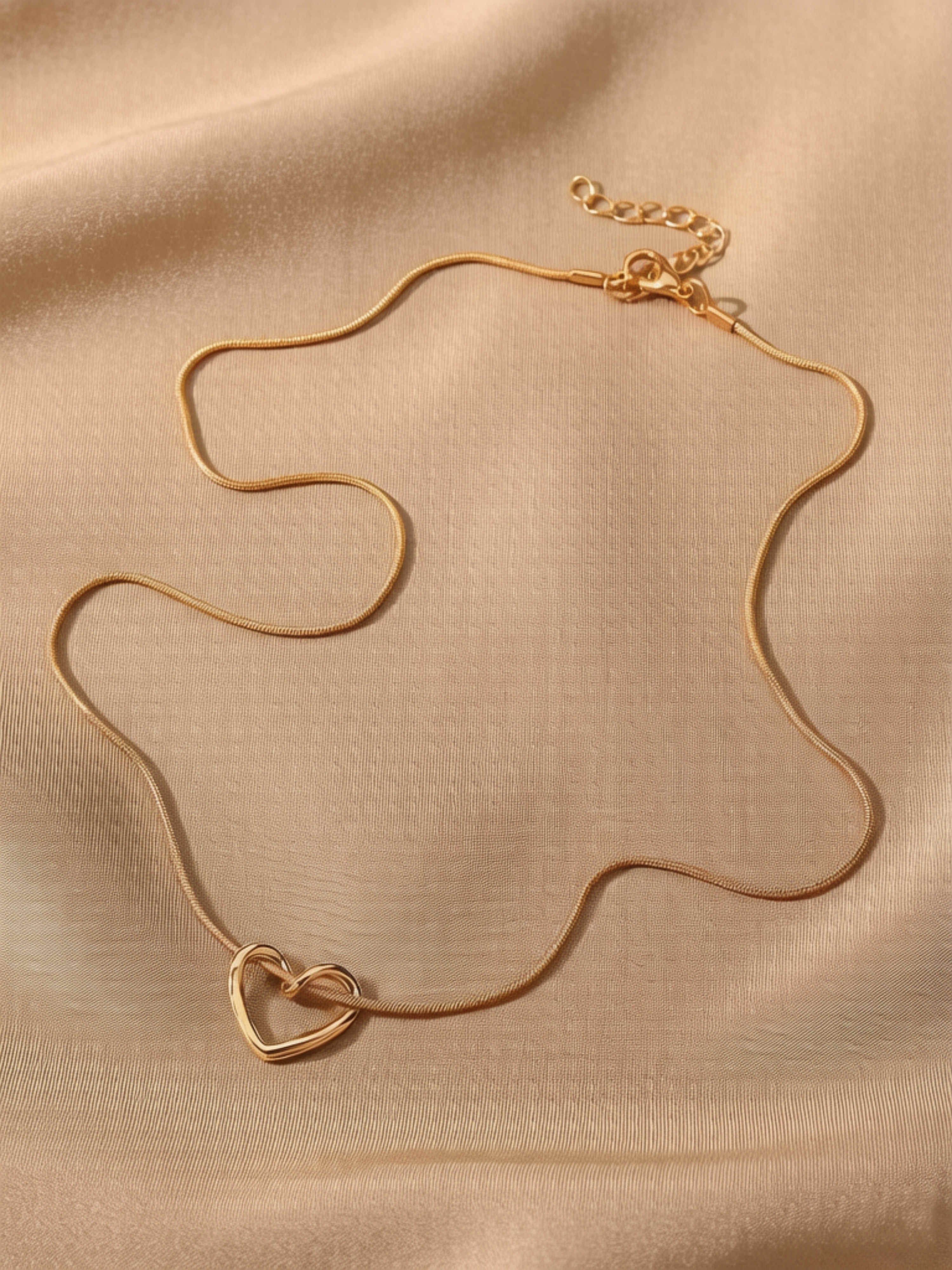 Golden Heart Pendant Necklace