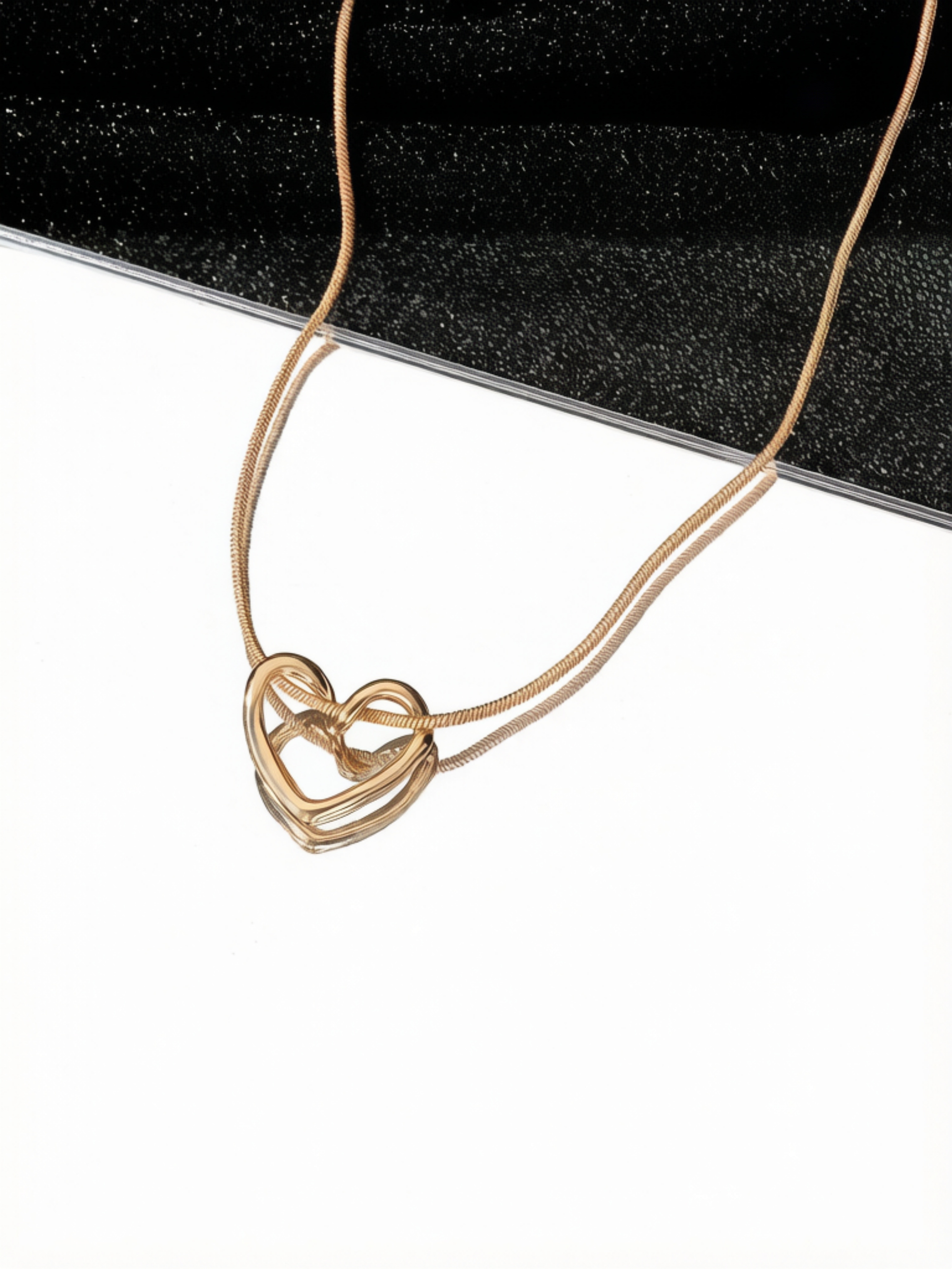 Golden Heart Pendant Necklace