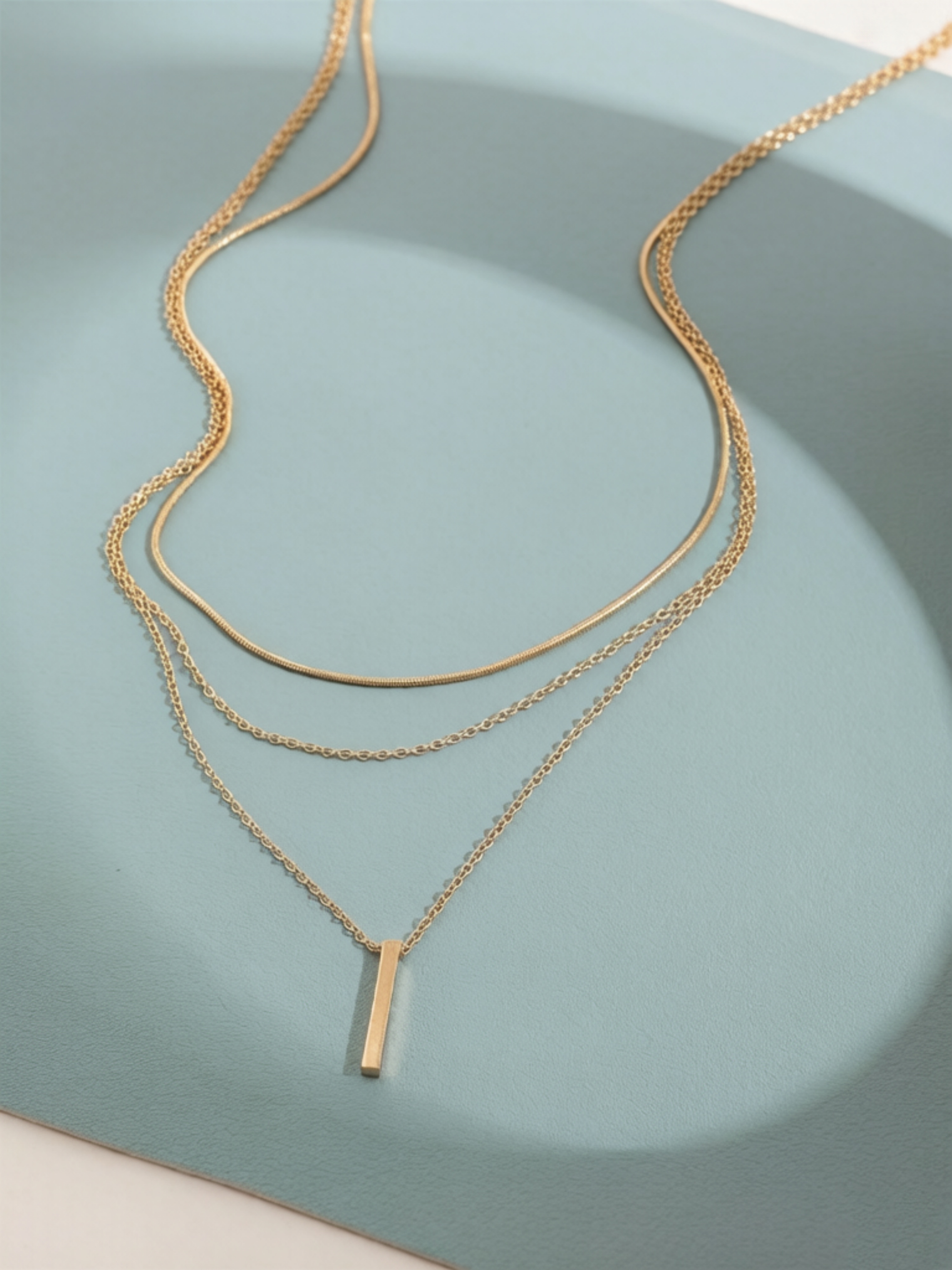 Gold Layered Necklace Set
