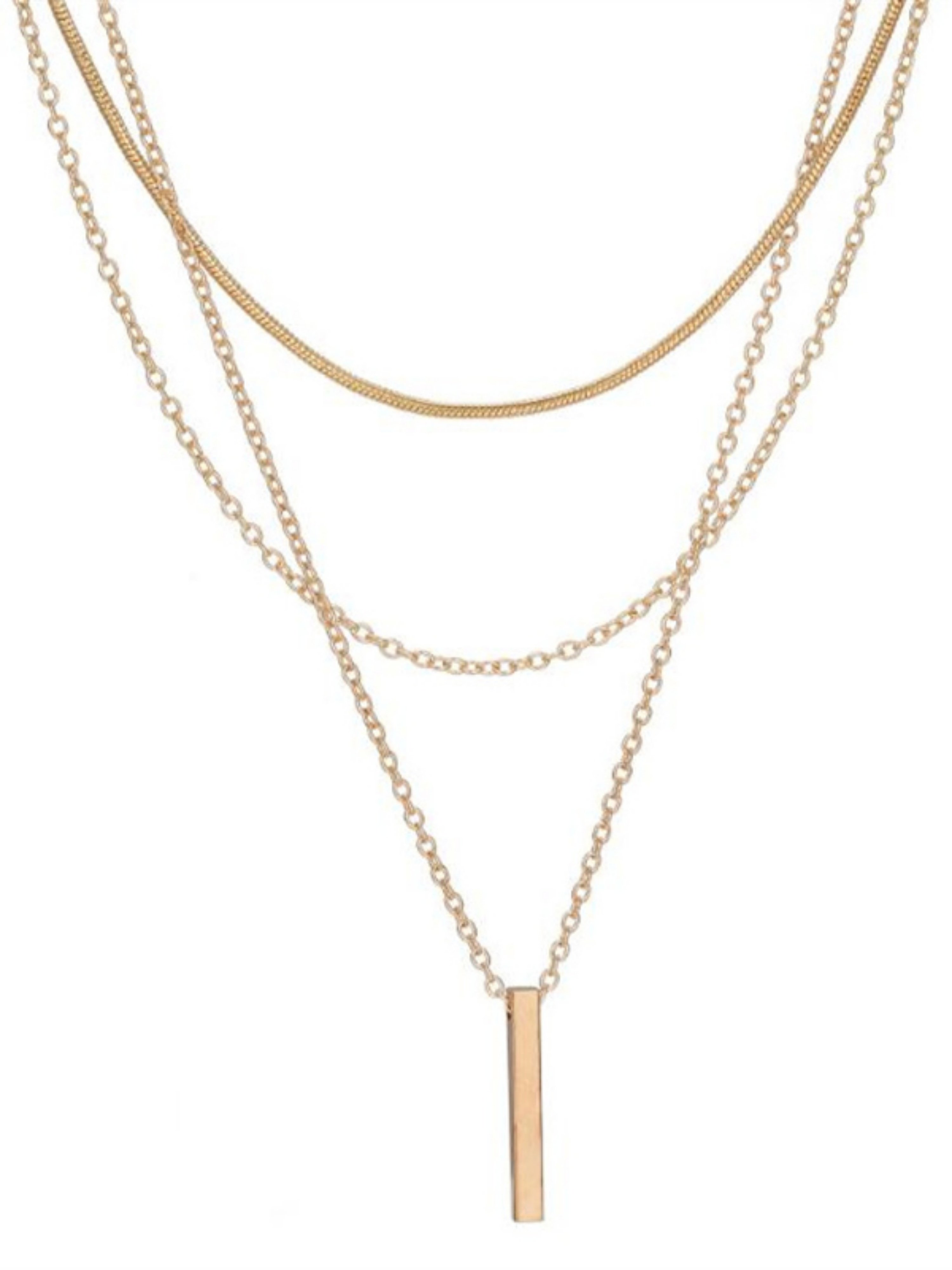 Gold Layered Necklace Set