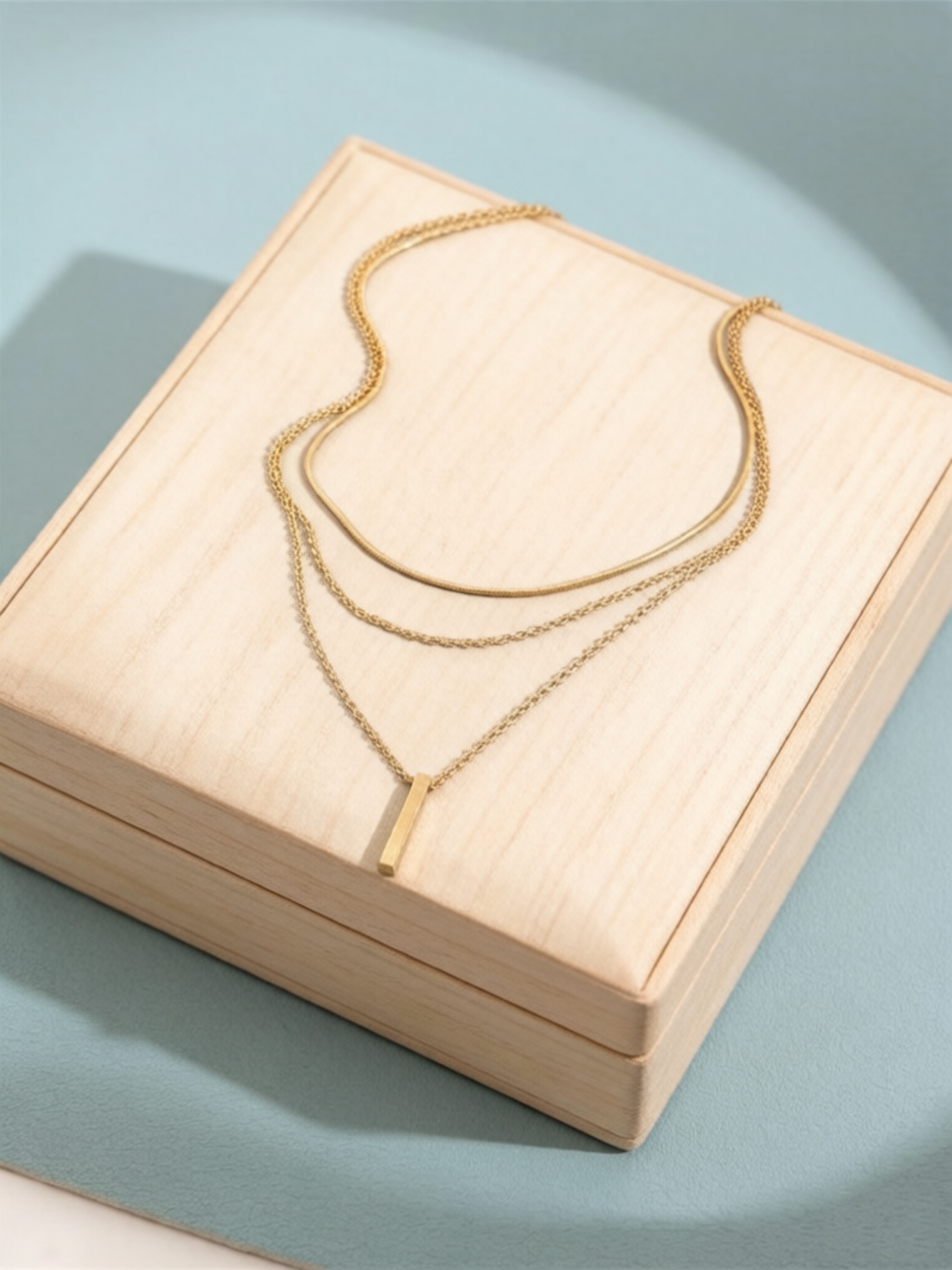 Gold Layered Necklace Set