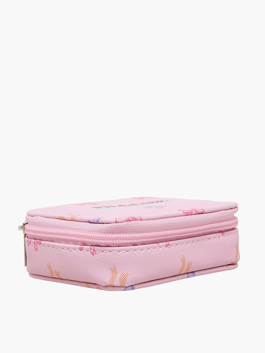 Bow Print Pill Case with Zip Closure
