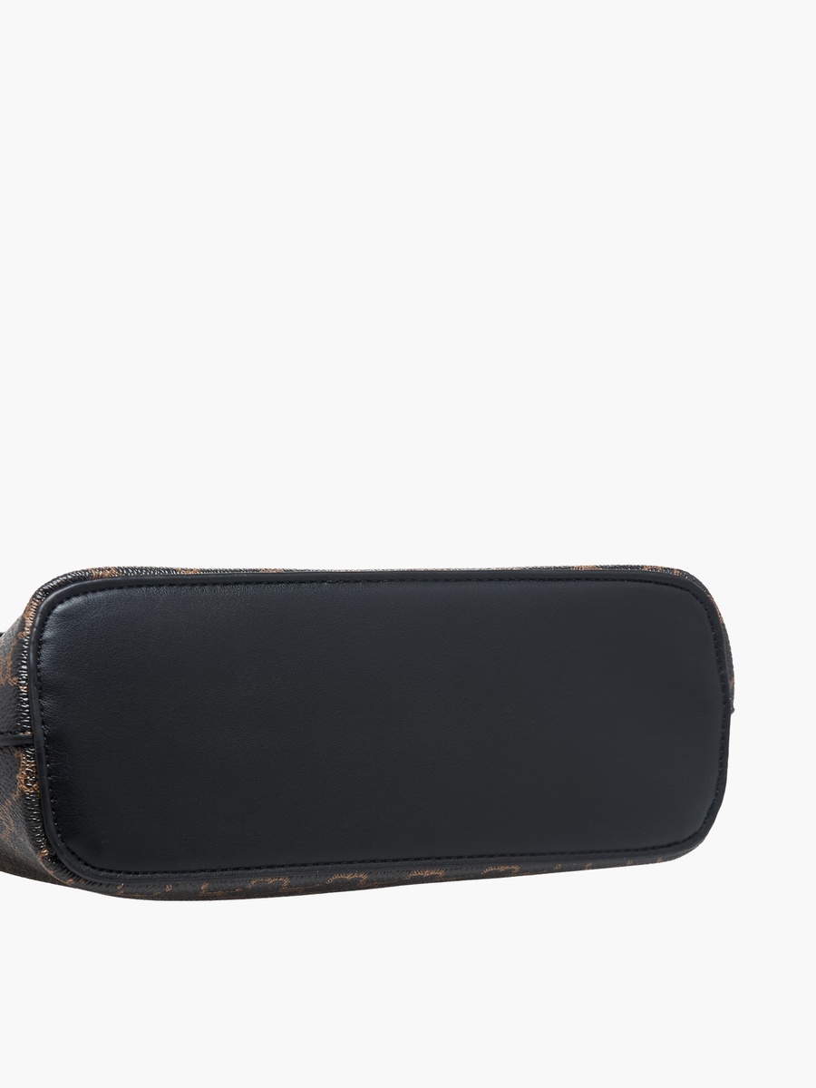 Tom Monogram Print Crossbody Bag with Zip Closure
