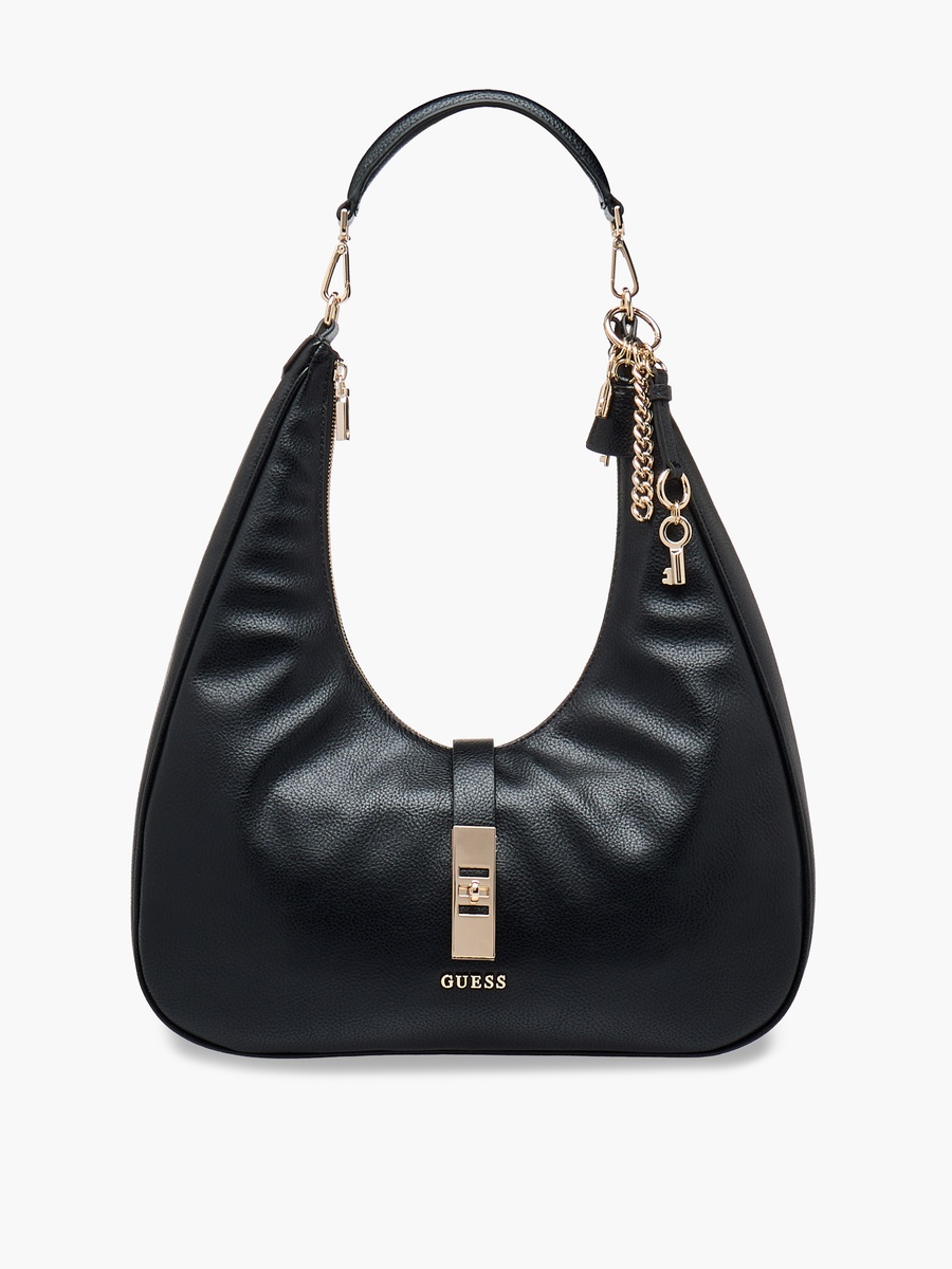 Brooke Textured Hobo Bag with Detachable Strap