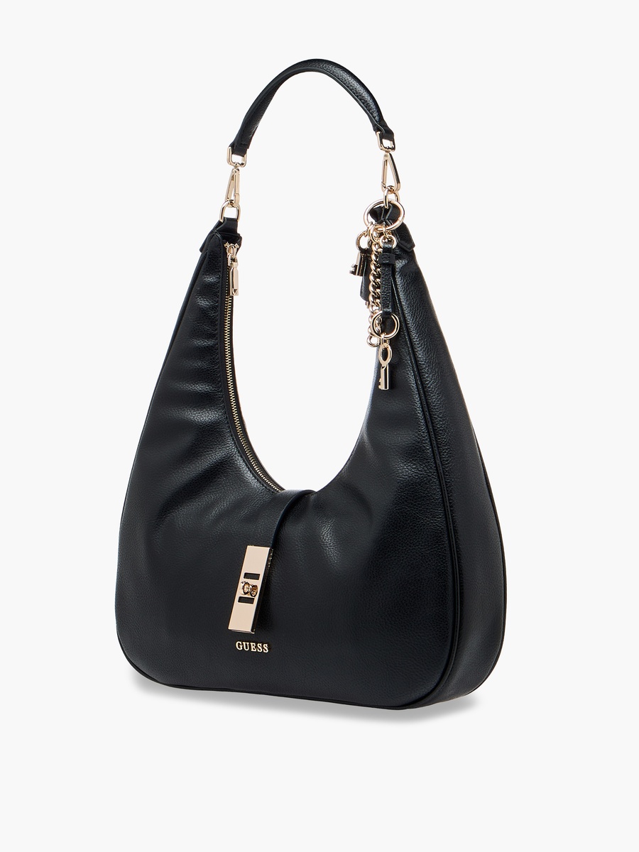 Brooke Textured Hobo Bag with Detachable Strap