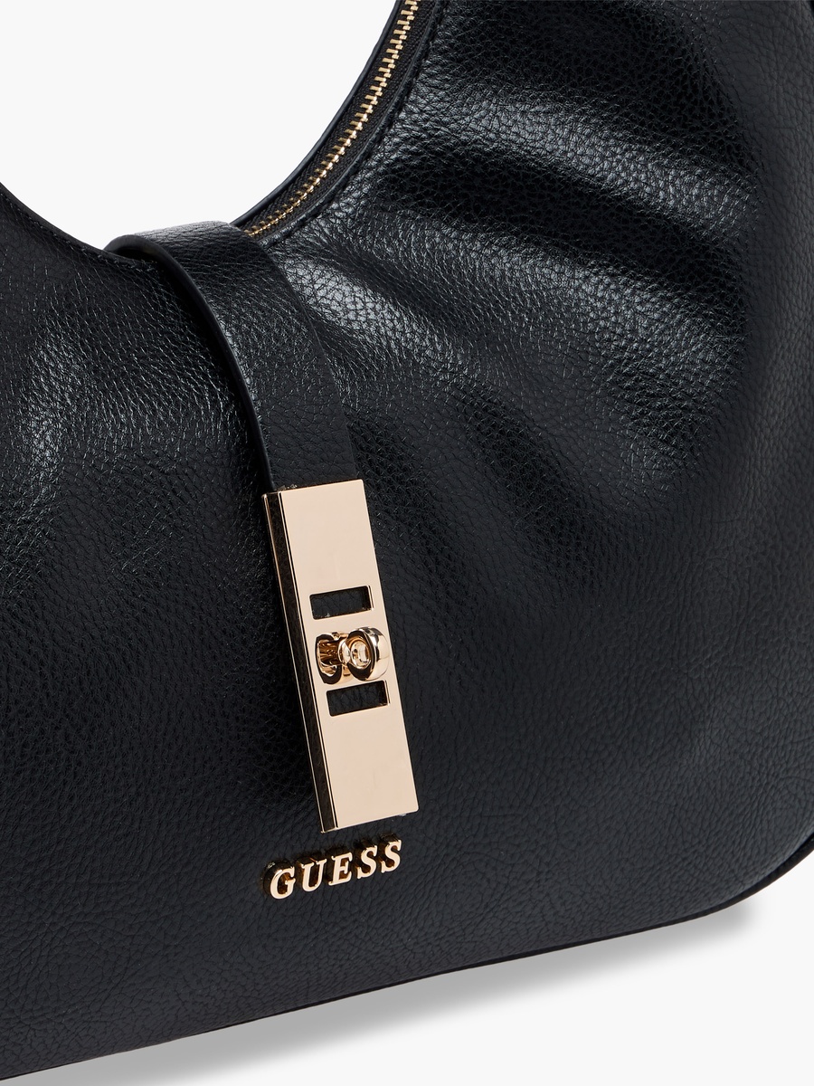 Brooke Textured Hobo Bag with Detachable Strap