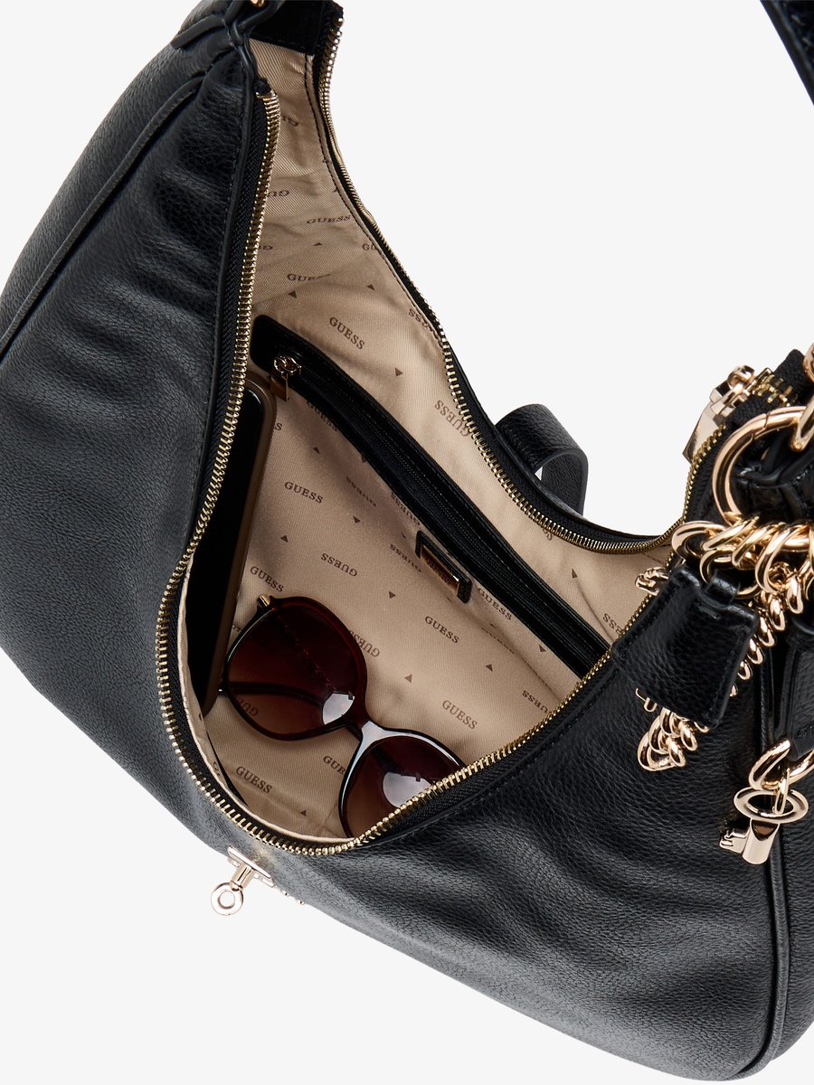 Brooke Textured Hobo Bag with Detachable Strap
