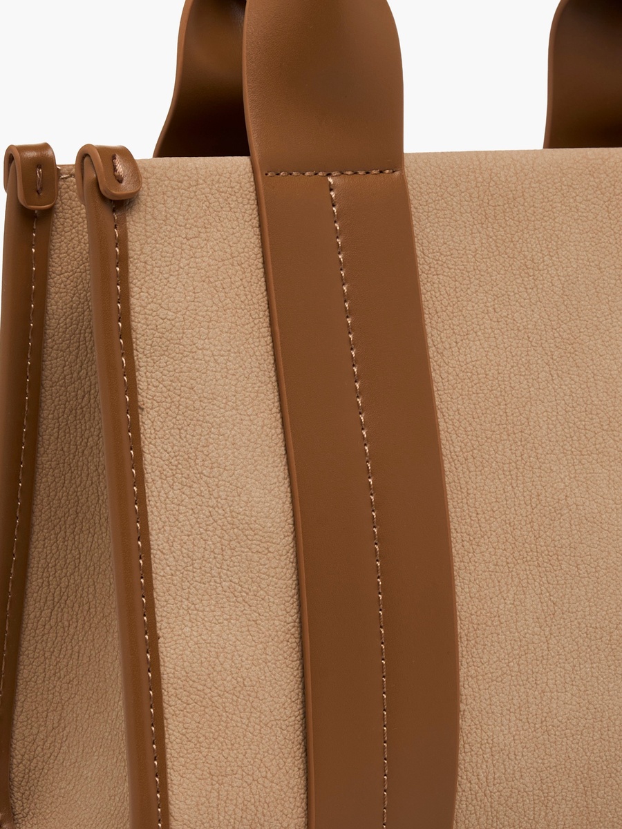 Panelled Tote Bag with Zip Closure