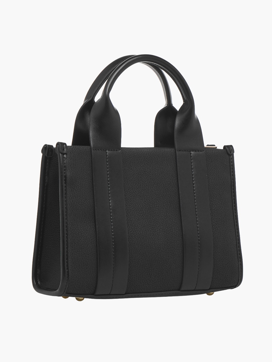 Textured Tote Bag with Detachable Strap