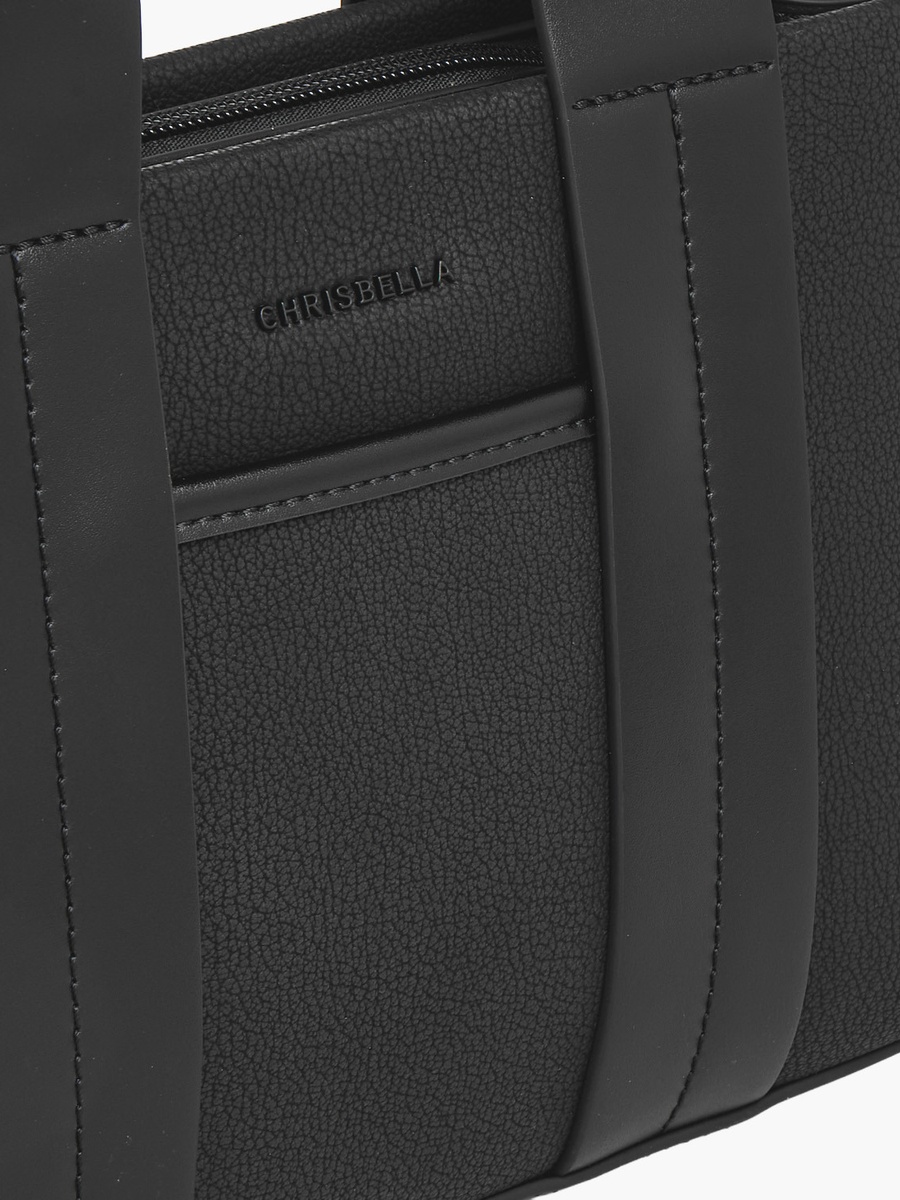 Textured Tote Bag with Detachable Strap