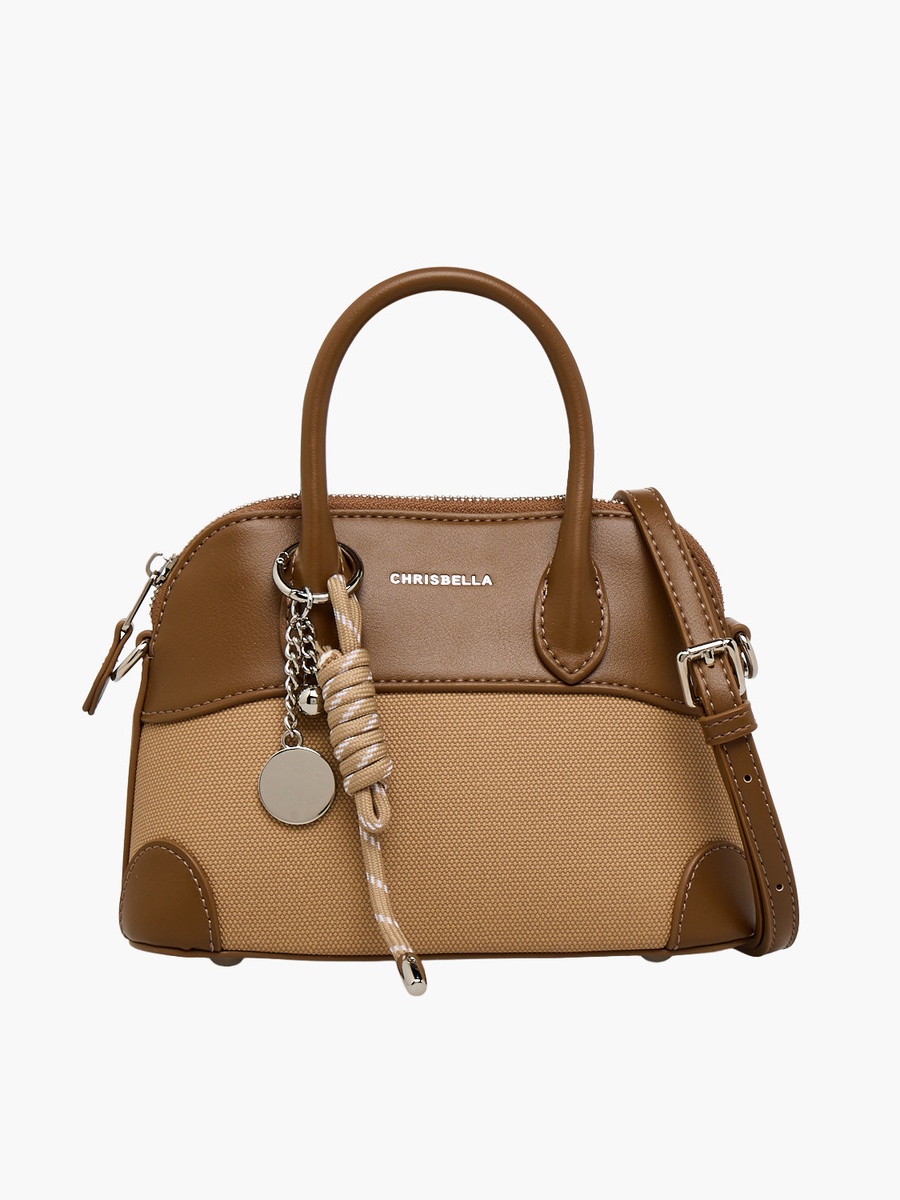 Textured Tote Bag with Detachable Strap