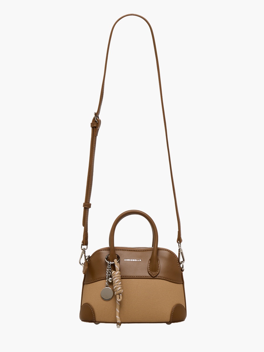 Textured Tote Bag with Detachable Strap
